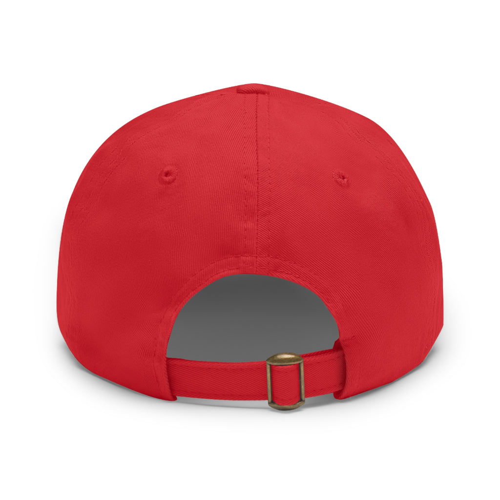 Wavorra Leather Patch Dad Hat — Vintage Mountain Logo Cap