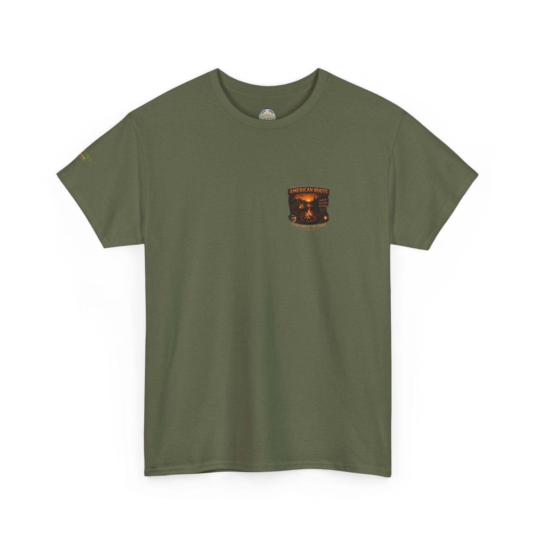 Camping T-Shirt — "American Roots: Sleep Under the Stars" Outdoor Tee