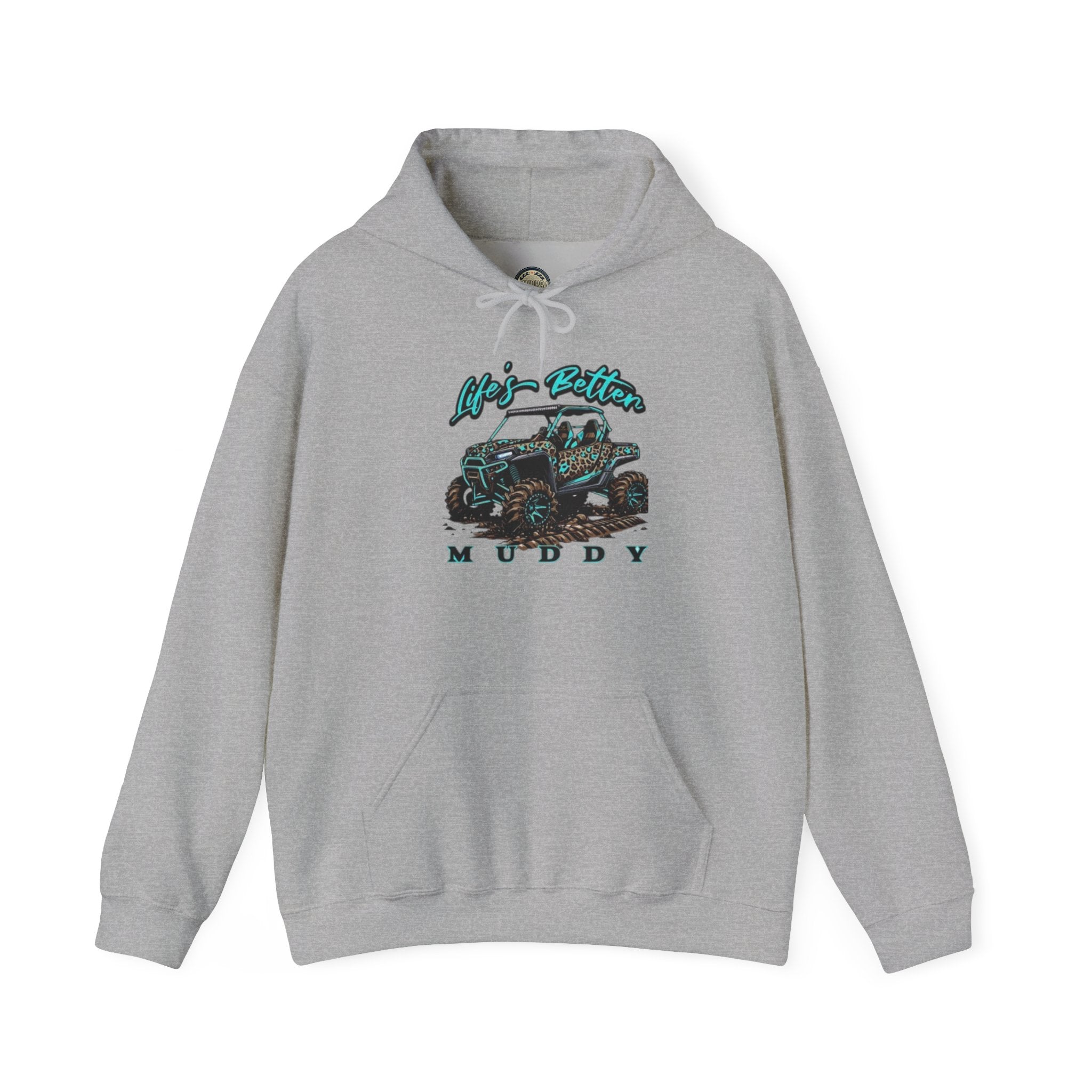 Muddy Off-Road Truck Hoodie — Life's Better Muddy Graphic Pullover
