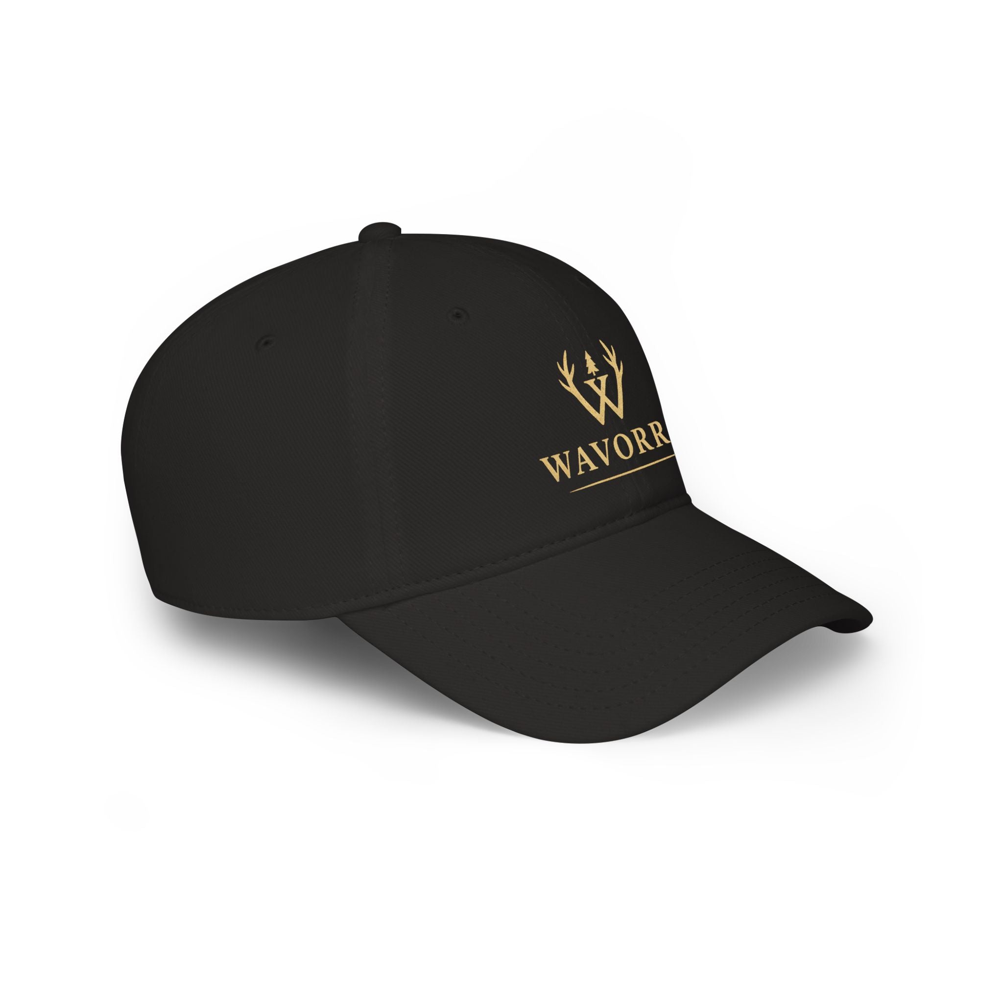 Wavorra Logo Low Profile Baseball Cap — Classic Outdoor Emblem Hat