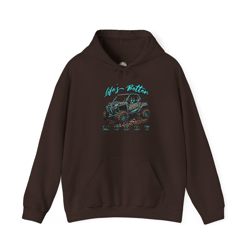 Muddy Off-Road Truck Hoodie — Life's Better Muddy Graphic Pullover