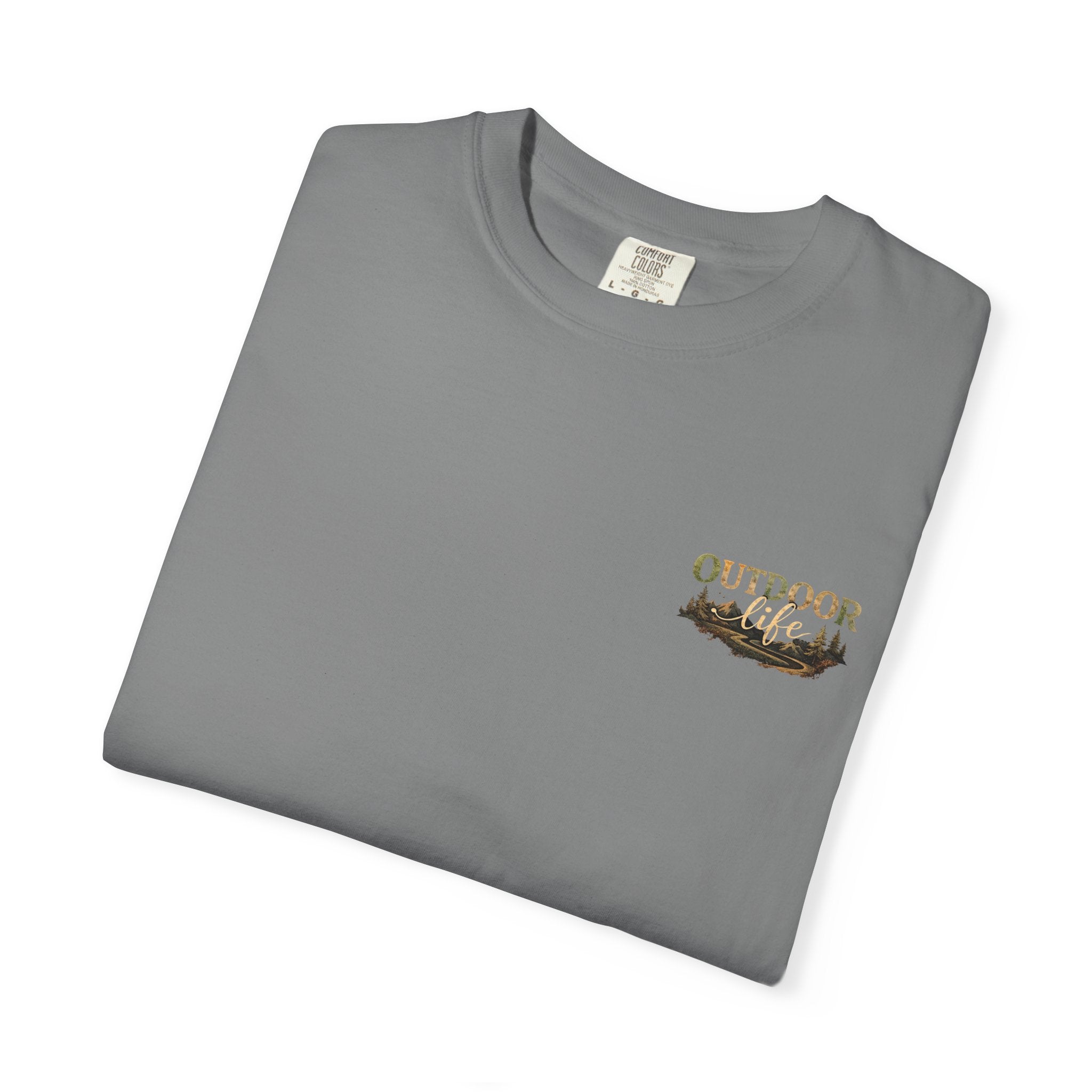 Backwoods & Bonfires T-Shirt — Outdoor Campfire Graphic Tee
