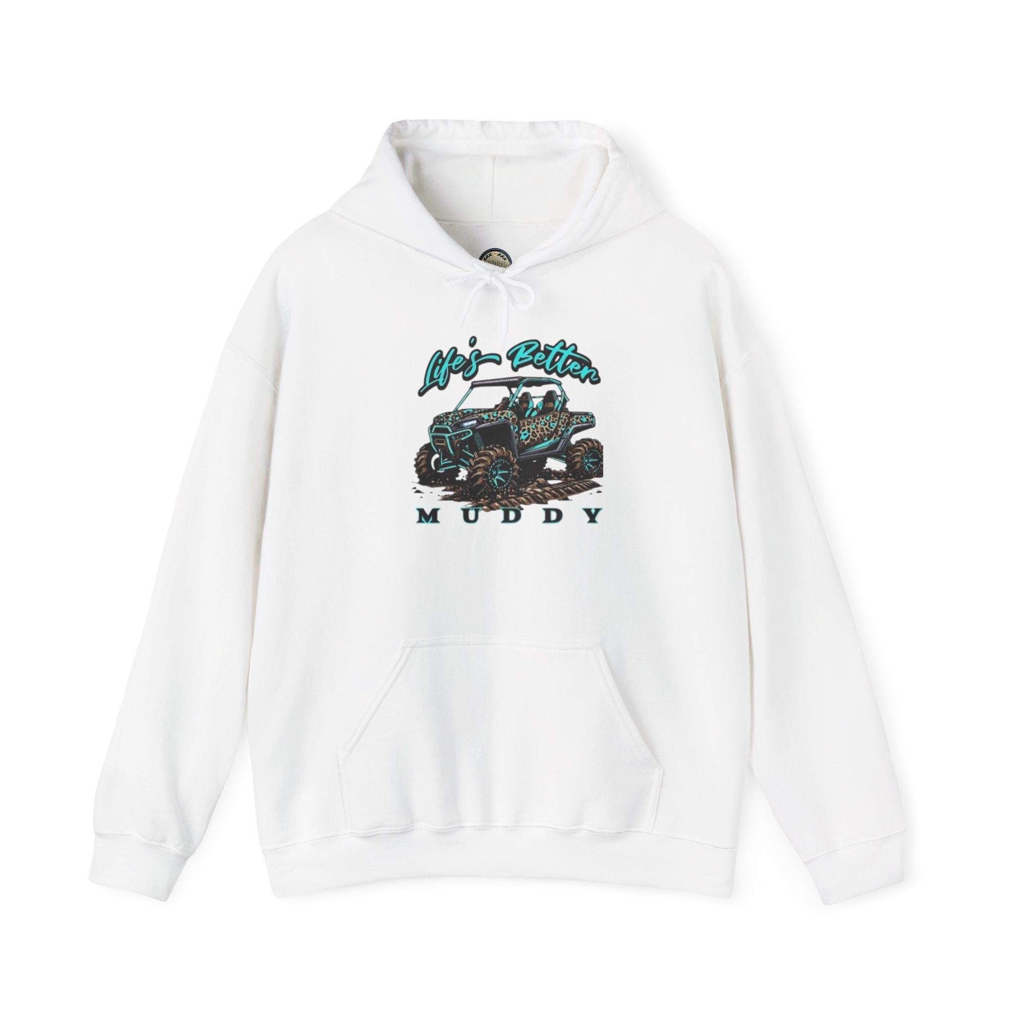 Muddy Off-Road Truck Hoodie — Life's Better Muddy Graphic Pullover