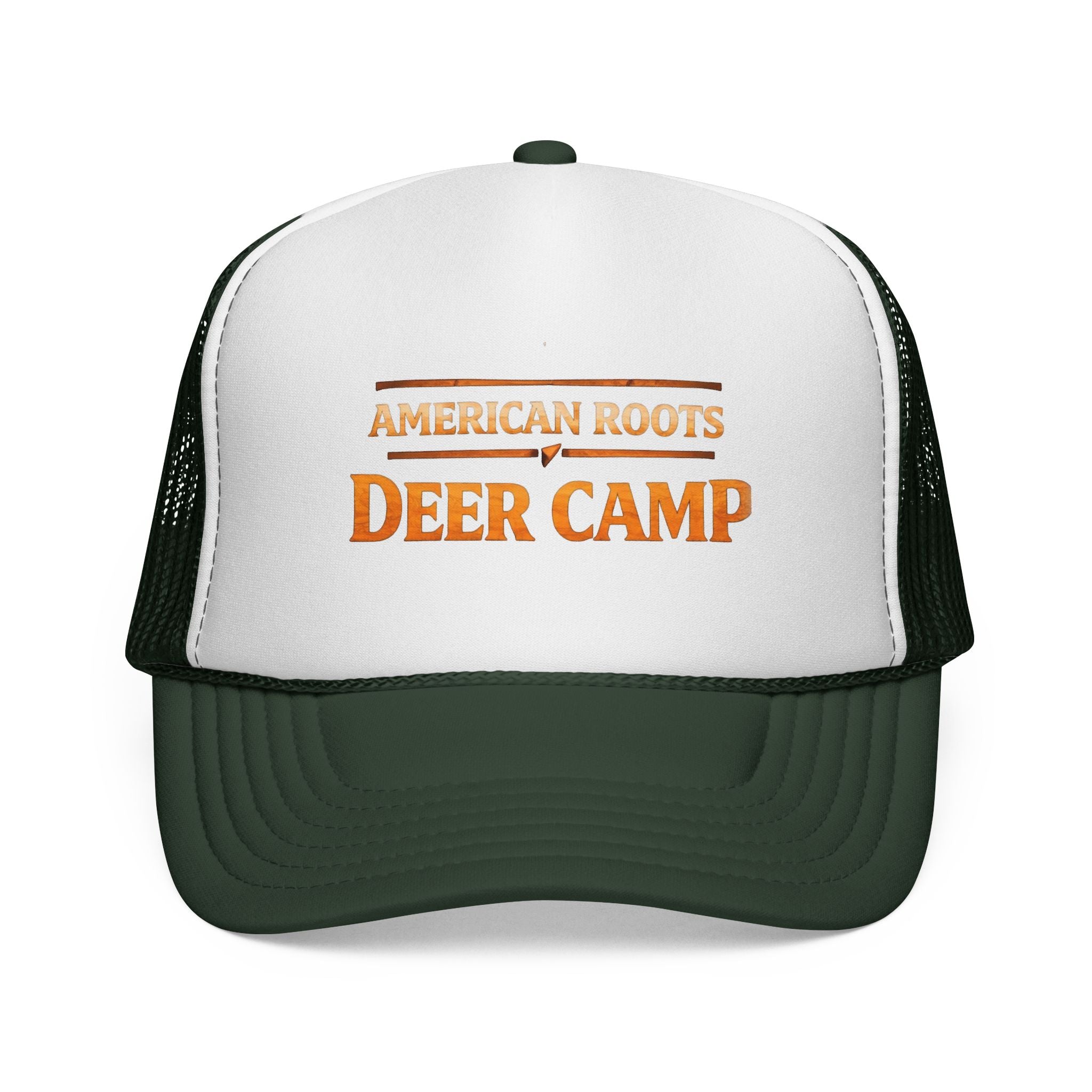 Deer Camp Trucker Hat — "American Roots" Vintage Hunting Cap