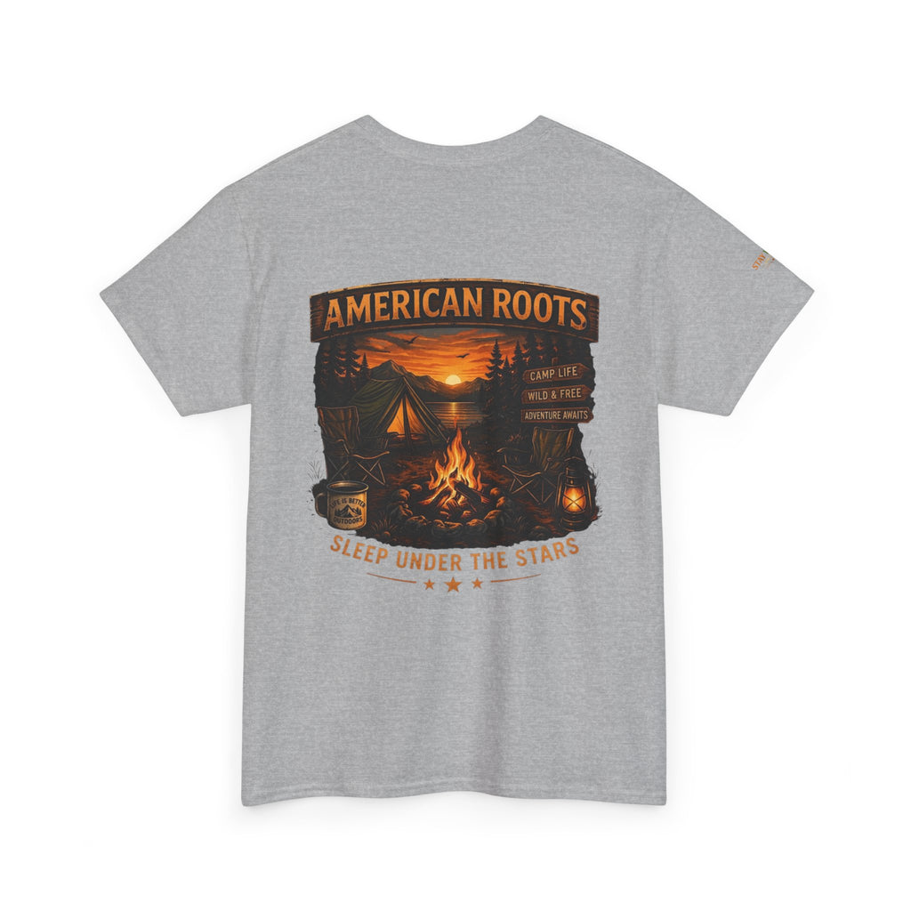 Camping T-Shirt — "American Roots: Sleep Under the Stars" Outdoor Tee