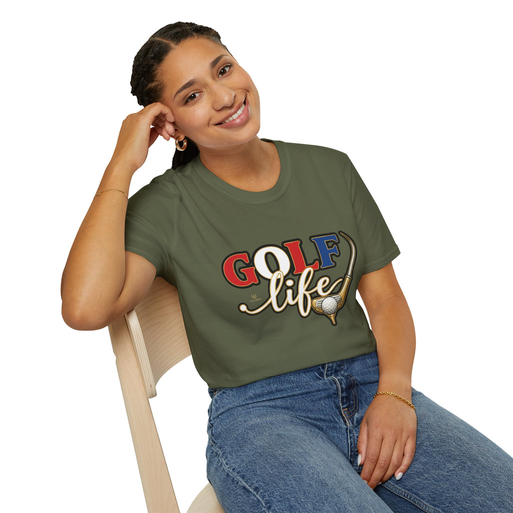 Golf Life T-Shirt — Retro Golf Club & Ball Design