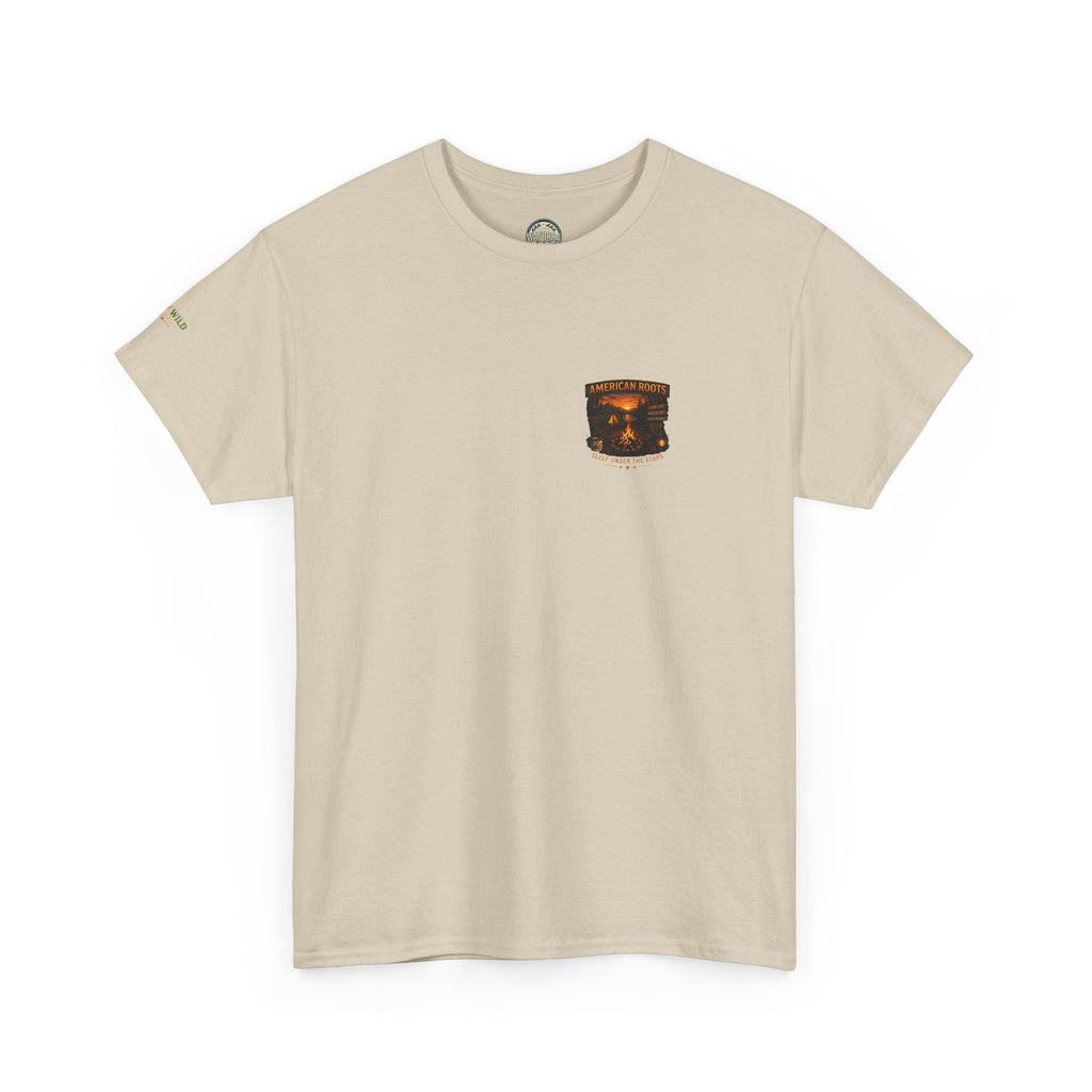 Camping T-Shirt — "American Roots: Sleep Under the Stars" Outdoor Tee