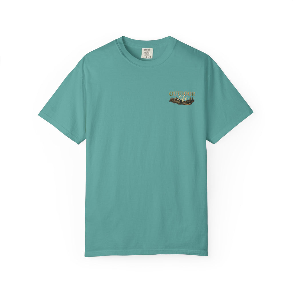 Backwoods & Bonfires T-Shirt — Outdoor Campfire Graphic Tee