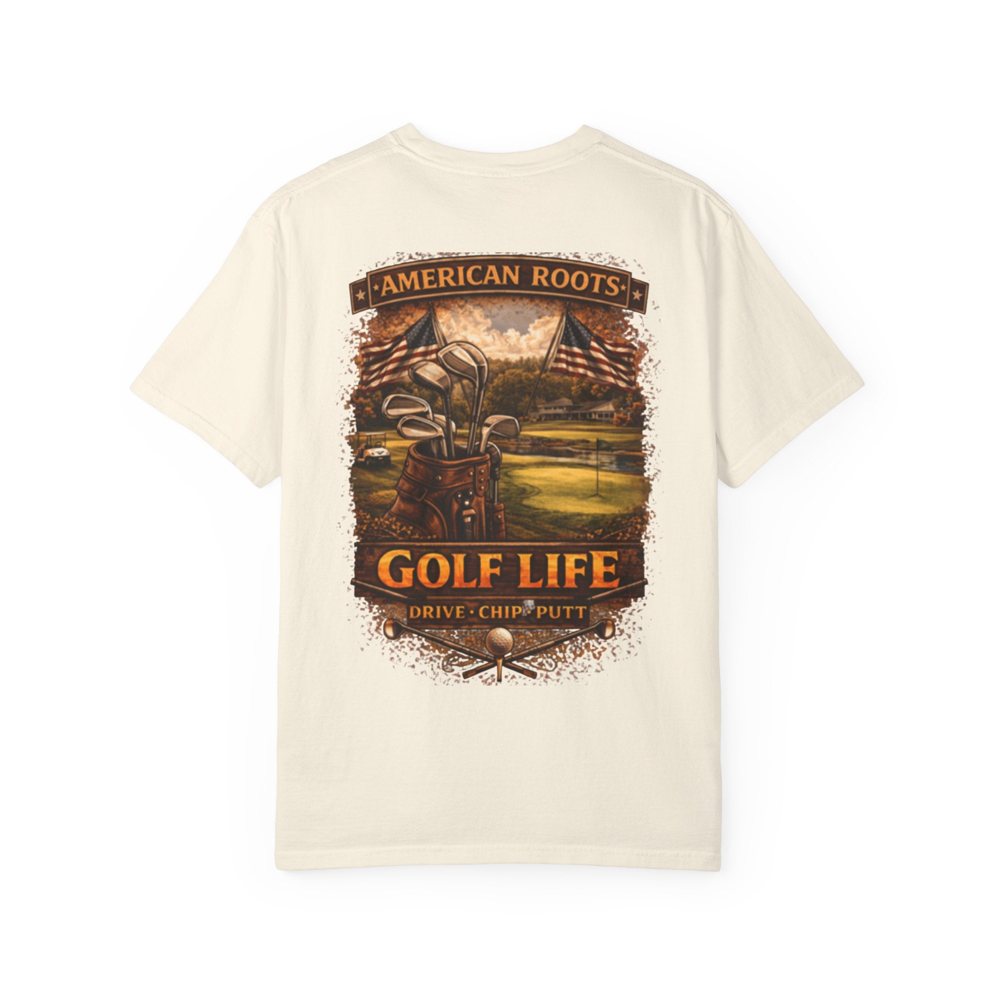 Golf Life T‑Shirt — "American Roots" Vintage Golf Scene Tee