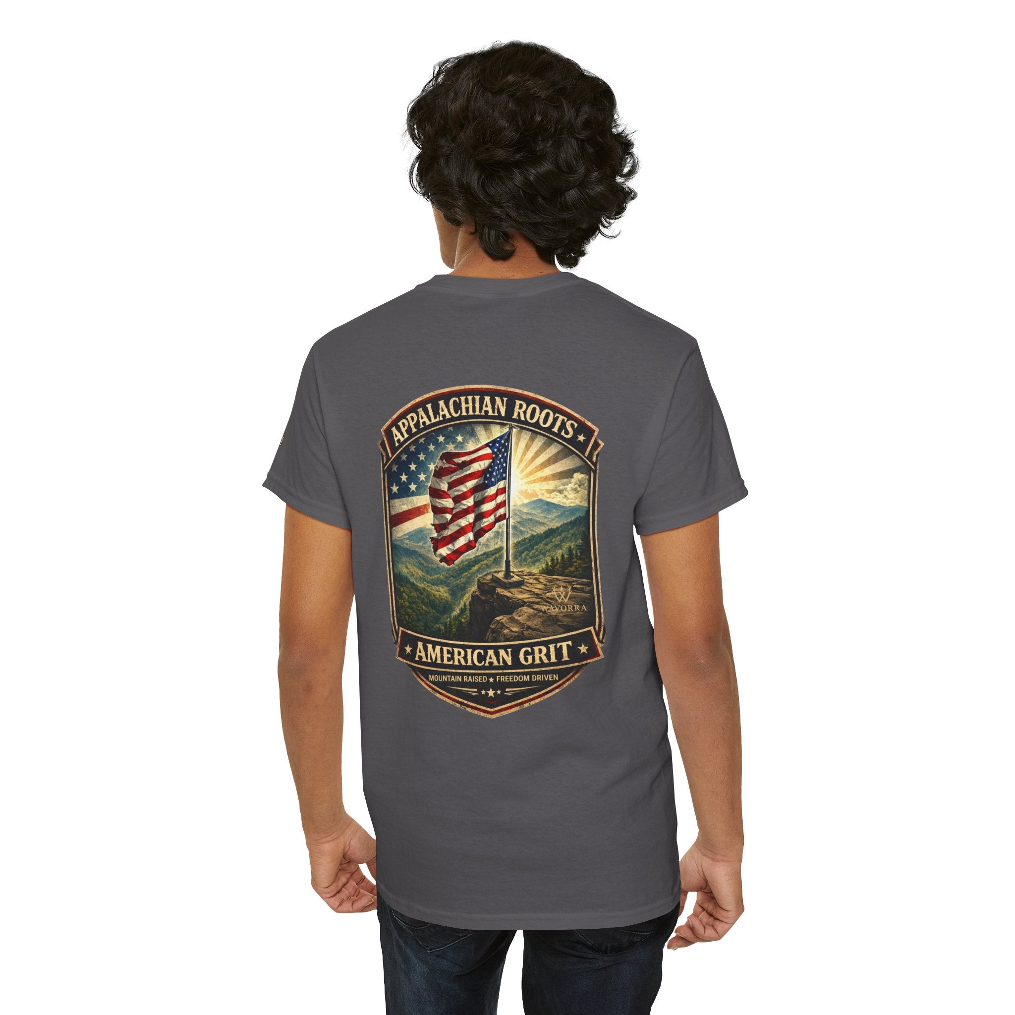 Appalachian Roots T‑Shirt — American Grit Flag Graphic Tee