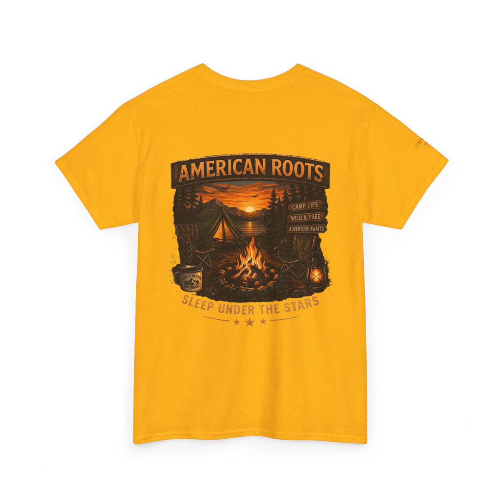 Camping T-Shirt — "American Roots: Sleep Under the Stars" Outdoor Tee