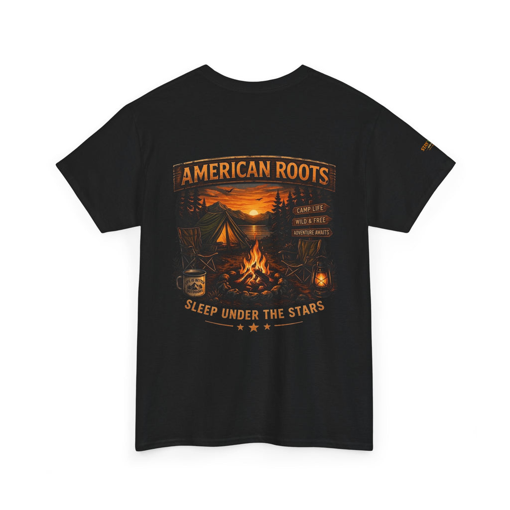 Camping T-Shirt — "American Roots: Sleep Under the Stars" Outdoor Tee