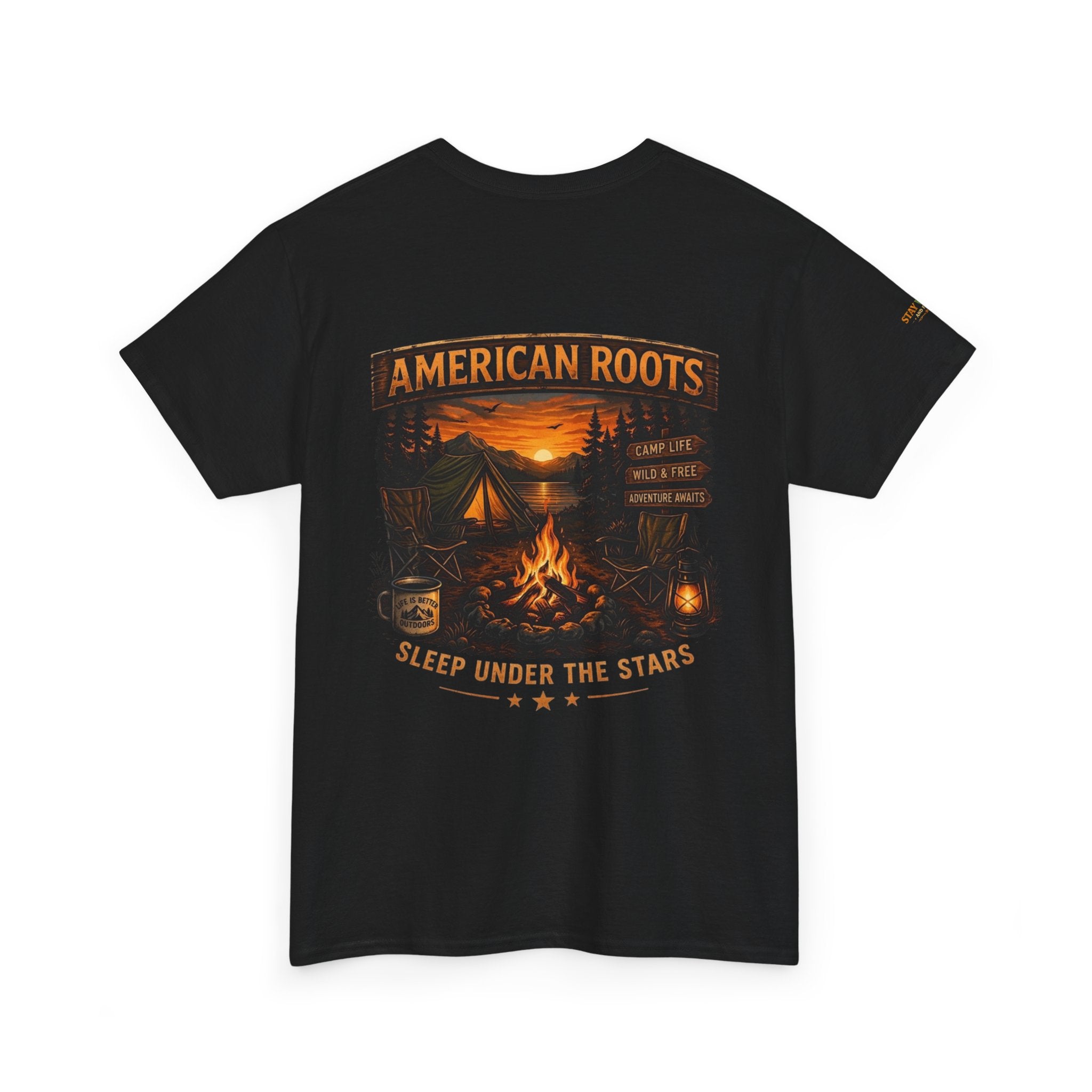 Camping T-Shirt — "American Roots: Sleep Under the Stars" Outdoor Tee