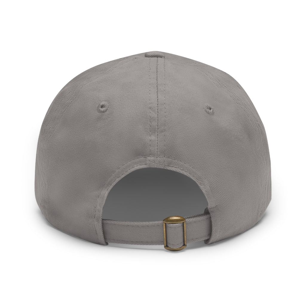 Wavorra Leather Patch Dad Hat — Vintage Mountain Logo Cap