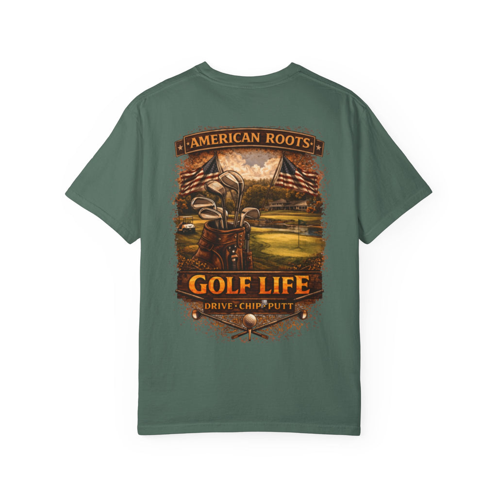 Golf Life T‑Shirt — "American Roots" Vintage Golf Scene Tee