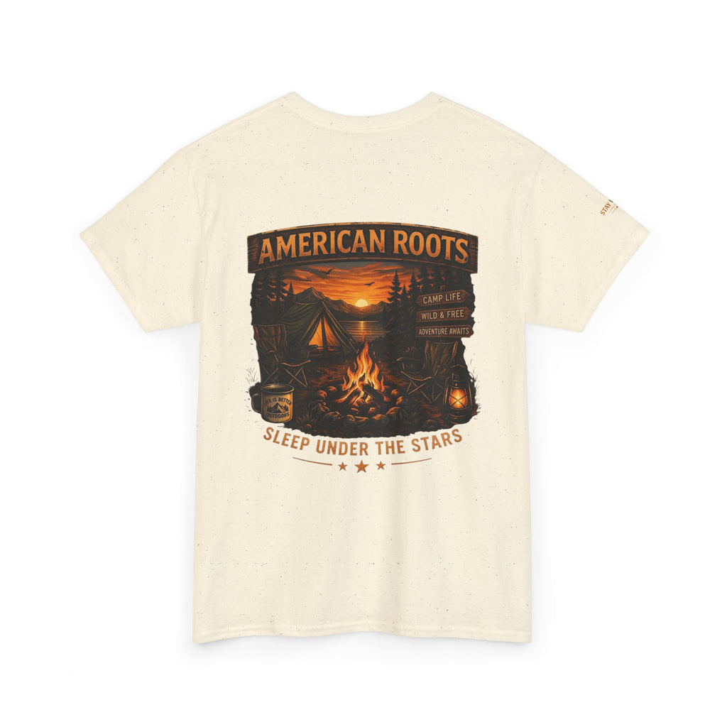 Camping T-Shirt — "American Roots: Sleep Under the Stars" Outdoor Tee