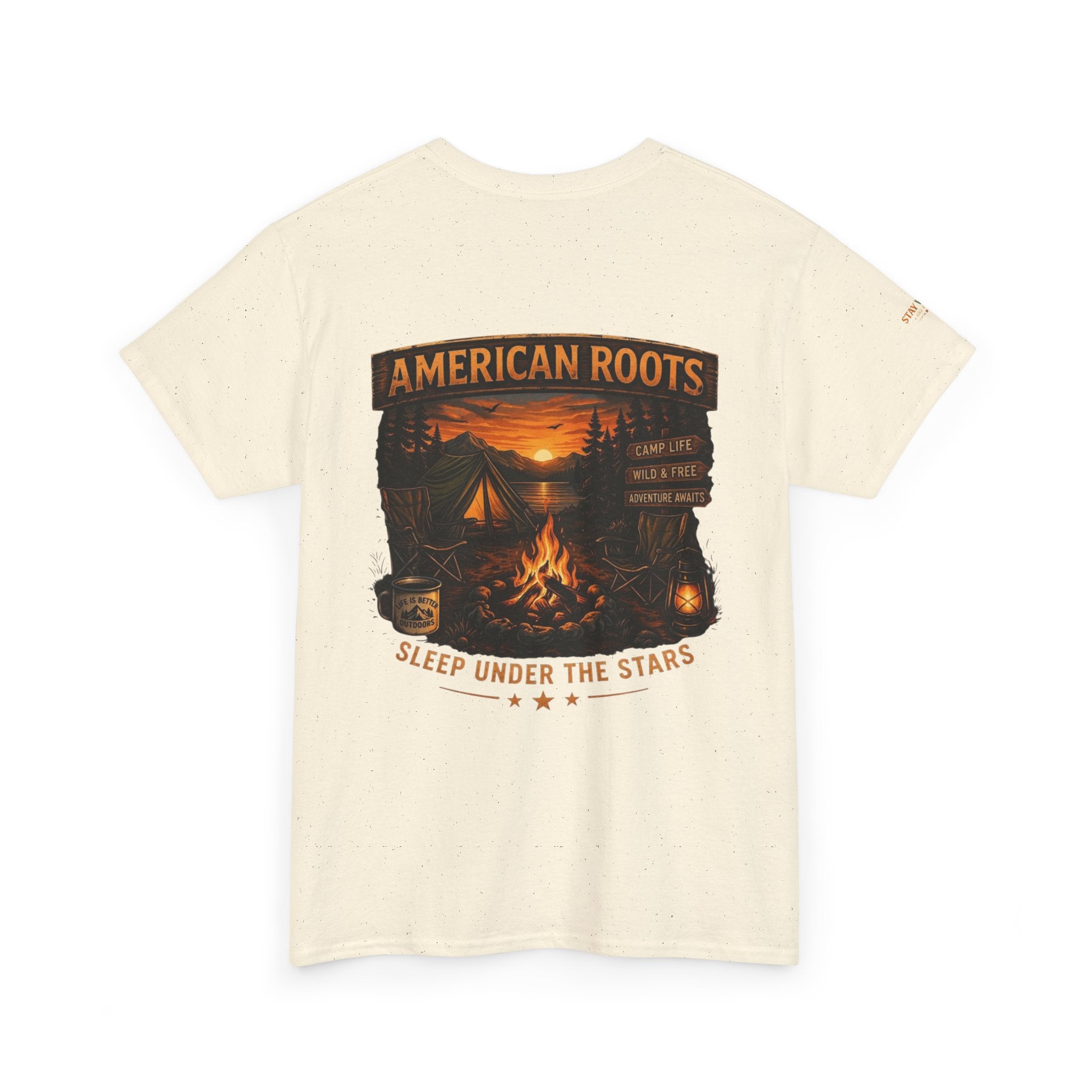 Camping T-Shirt — "American Roots: Sleep Under the Stars" Outdoor Tee