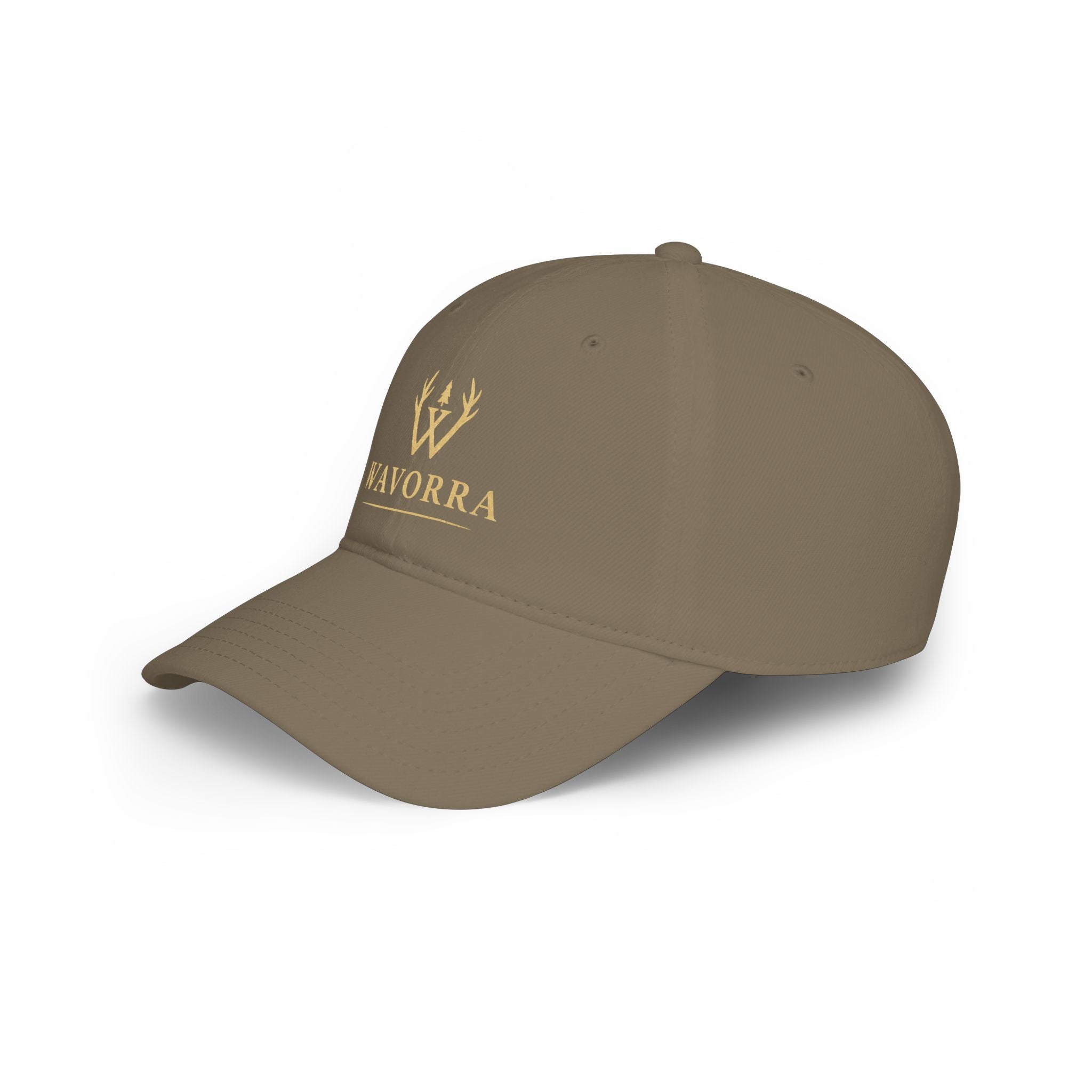 Wavorra Logo Low Profile Baseball Cap — Classic Outdoor Emblem Hat