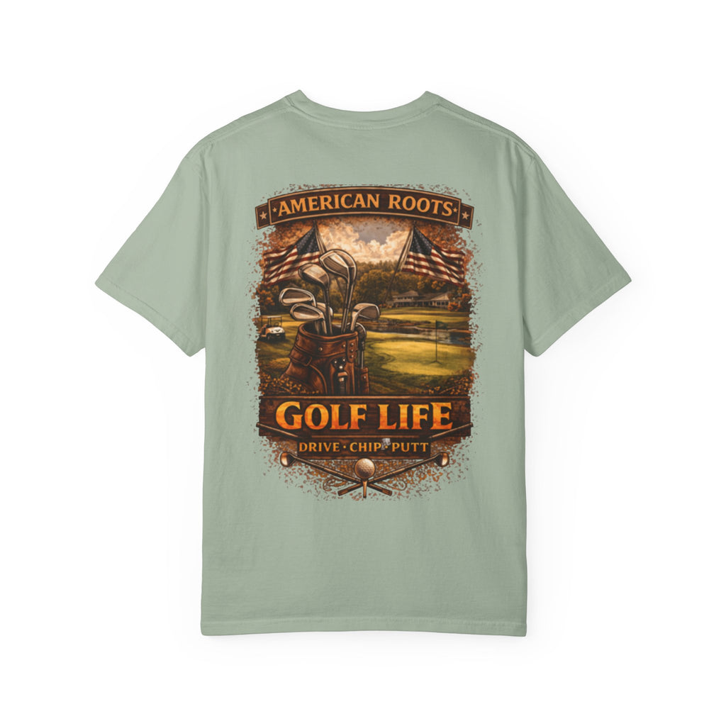 Golf Life T‑Shirt — "American Roots" Vintage Golf Scene Tee