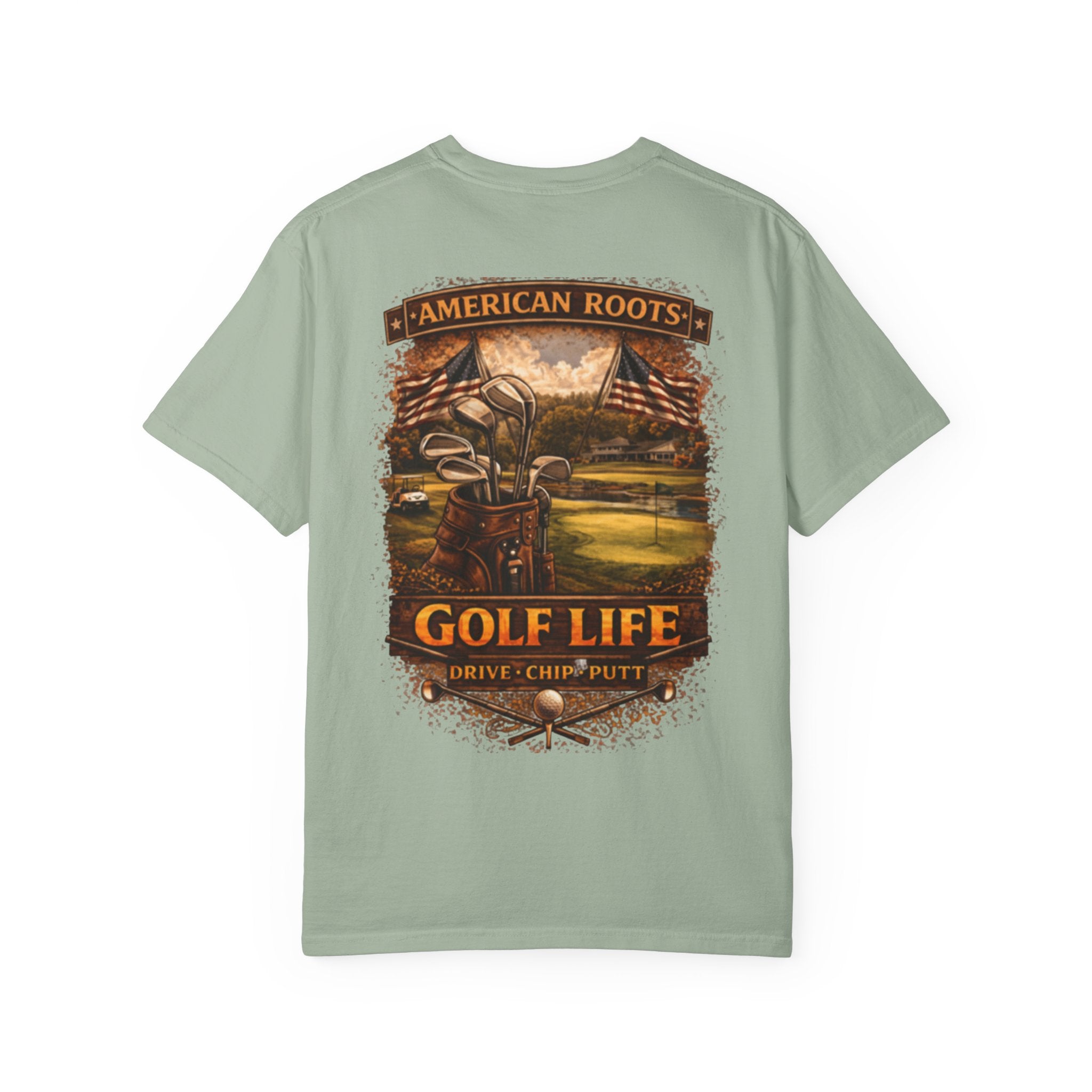Golf Life T‑Shirt — "American Roots" Vintage Golf Scene Tee