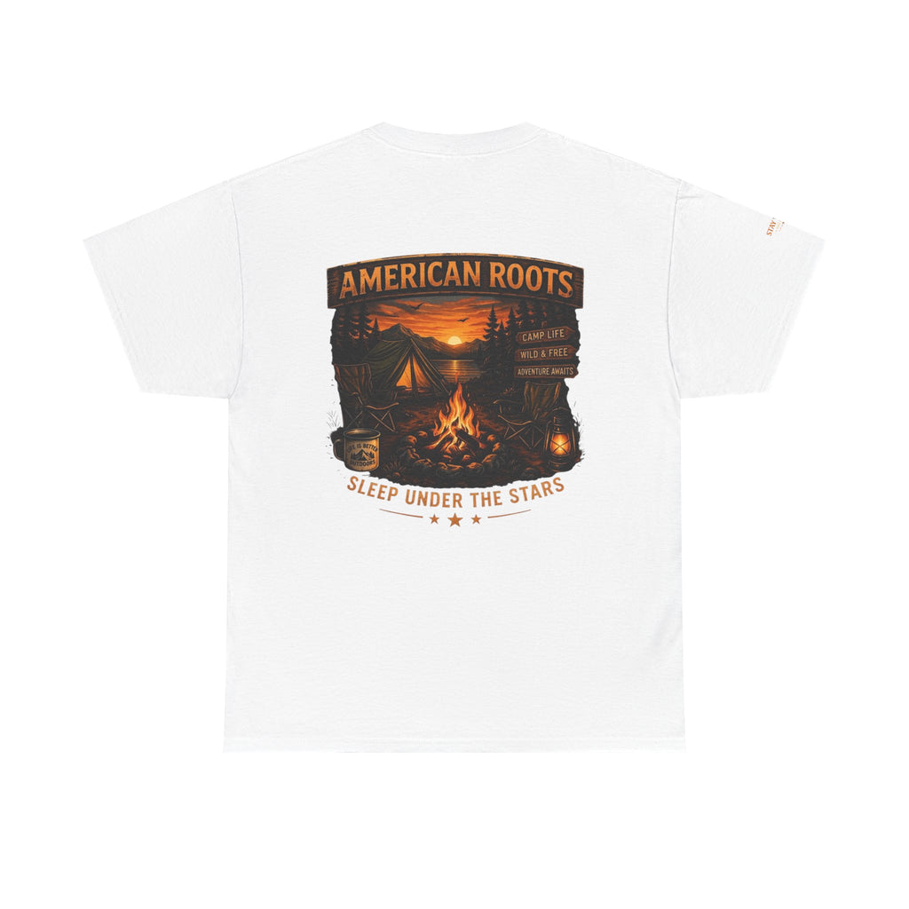 Camping T-Shirt — "American Roots: Sleep Under the Stars" Outdoor Tee