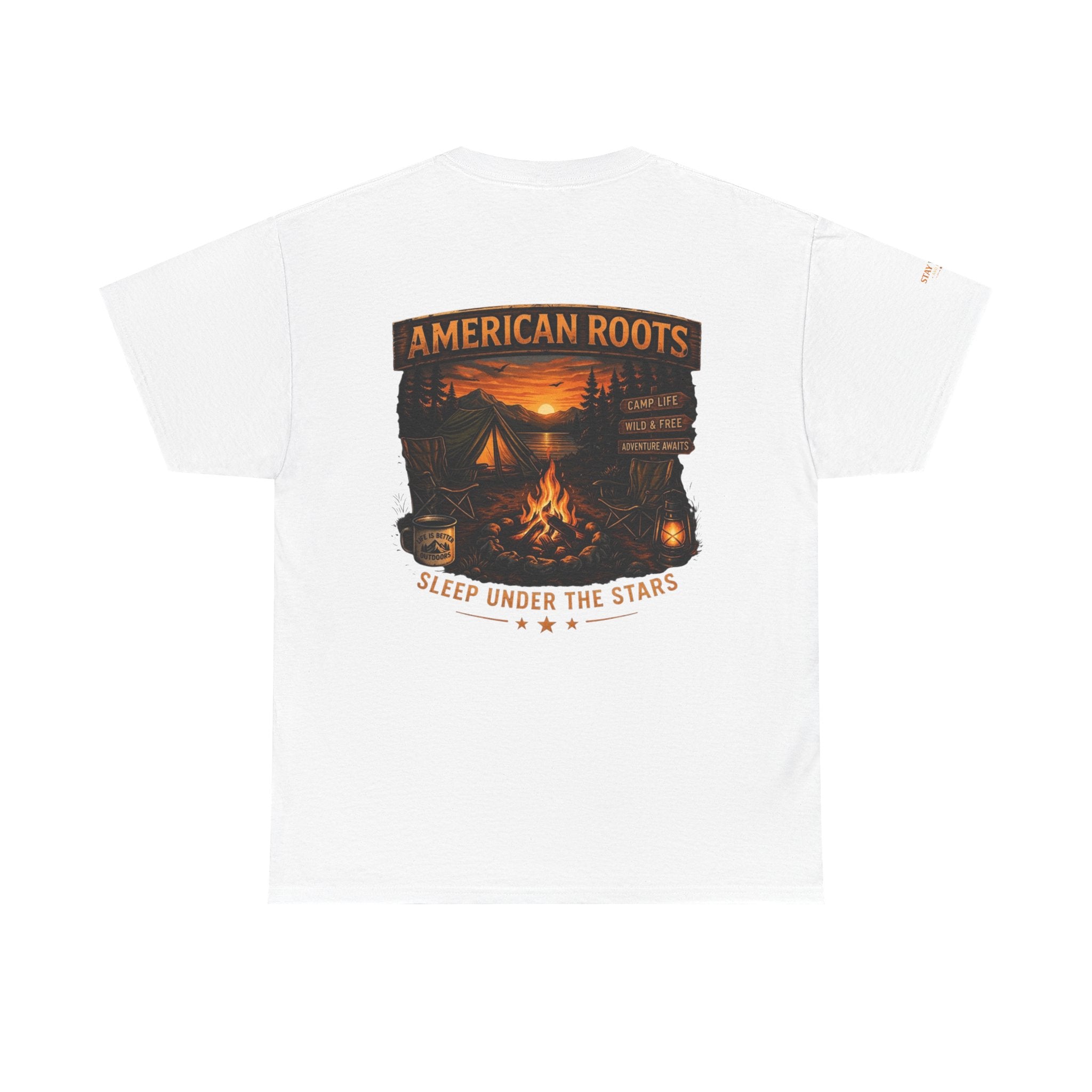 Camping T-Shirt — "American Roots: Sleep Under the Stars" Outdoor Tee