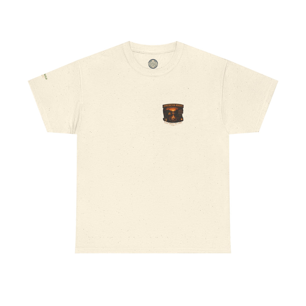 Camping T-Shirt — "American Roots: Sleep Under the Stars" Outdoor Tee