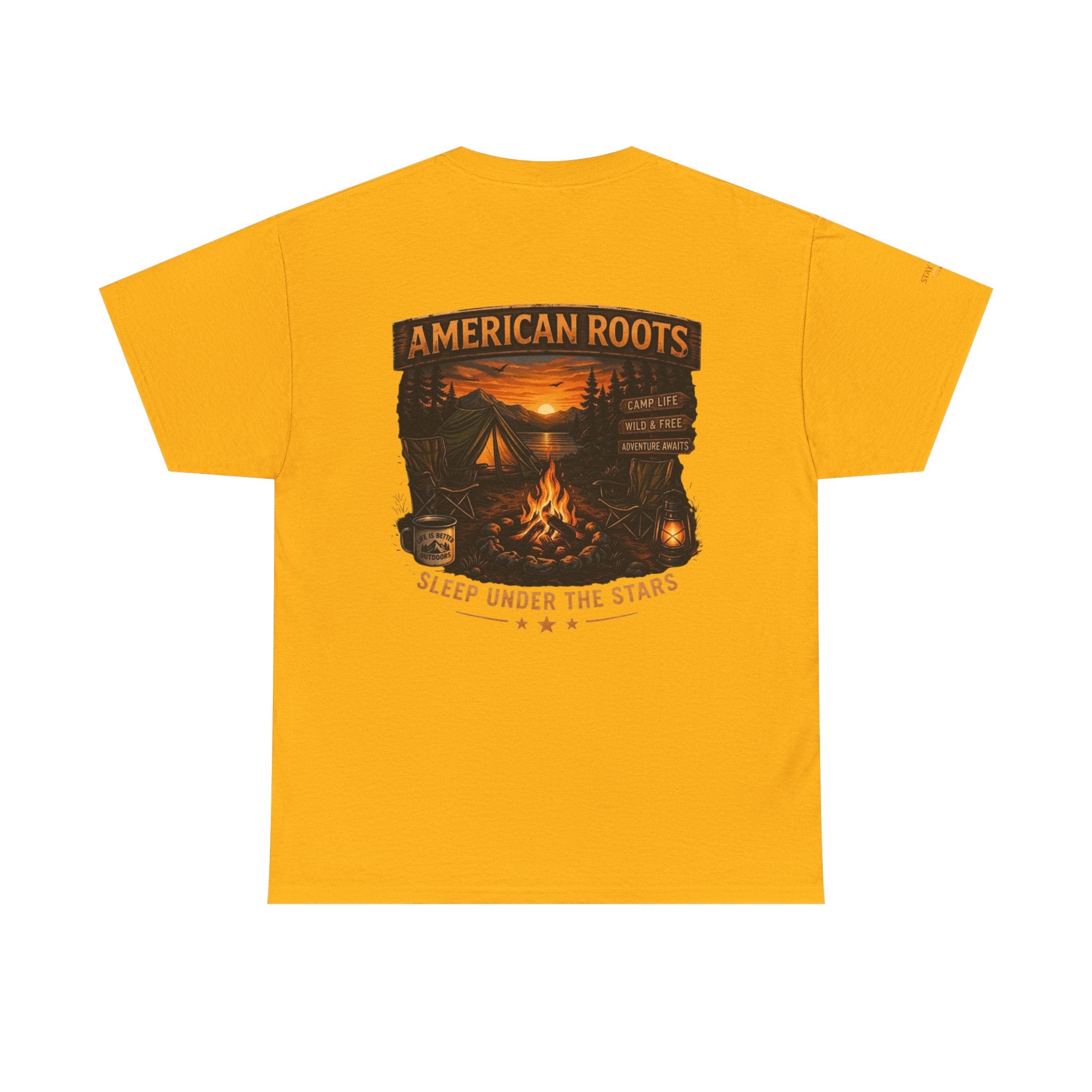 Camping T-Shirt — "American Roots: Sleep Under the Stars" Outdoor Tee