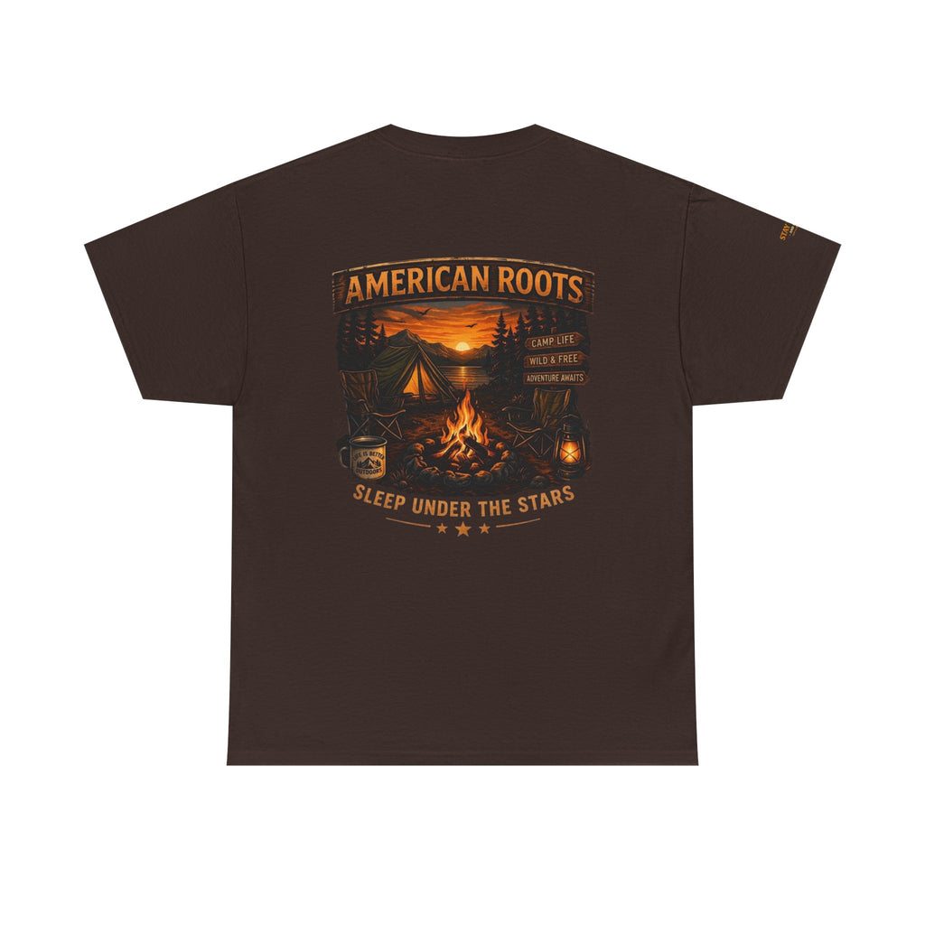 Camping T-Shirt — "American Roots: Sleep Under the Stars" Outdoor Tee