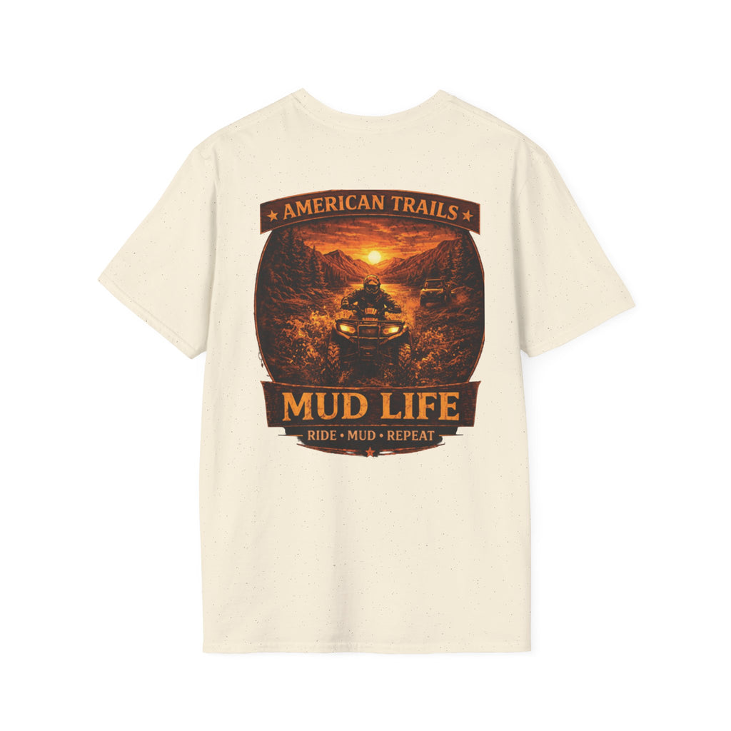 Mud Life ATV T‑Shirt — American Trails Off‑Road Adventure Tee (Ride • Mud • Repeat)