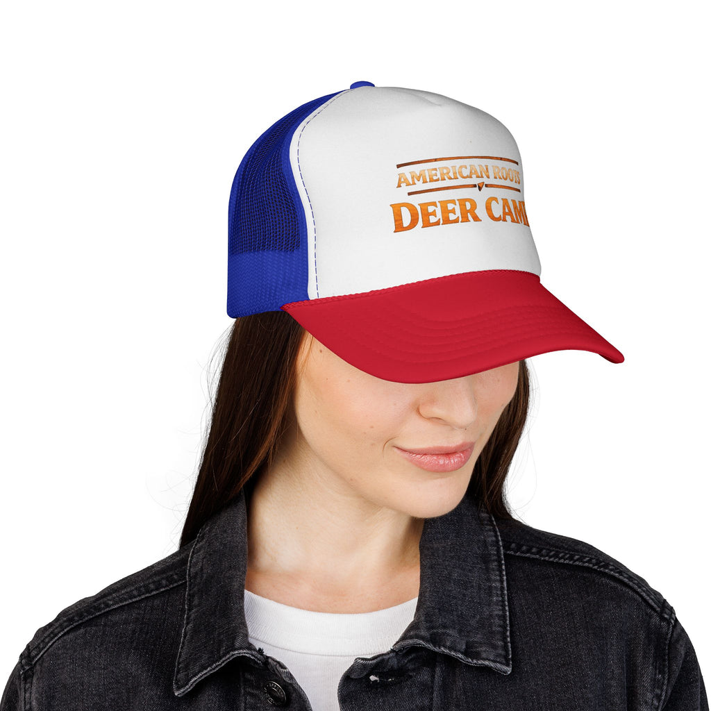 Deer Camp Trucker Hat — "American Roots" Vintage Hunting Cap