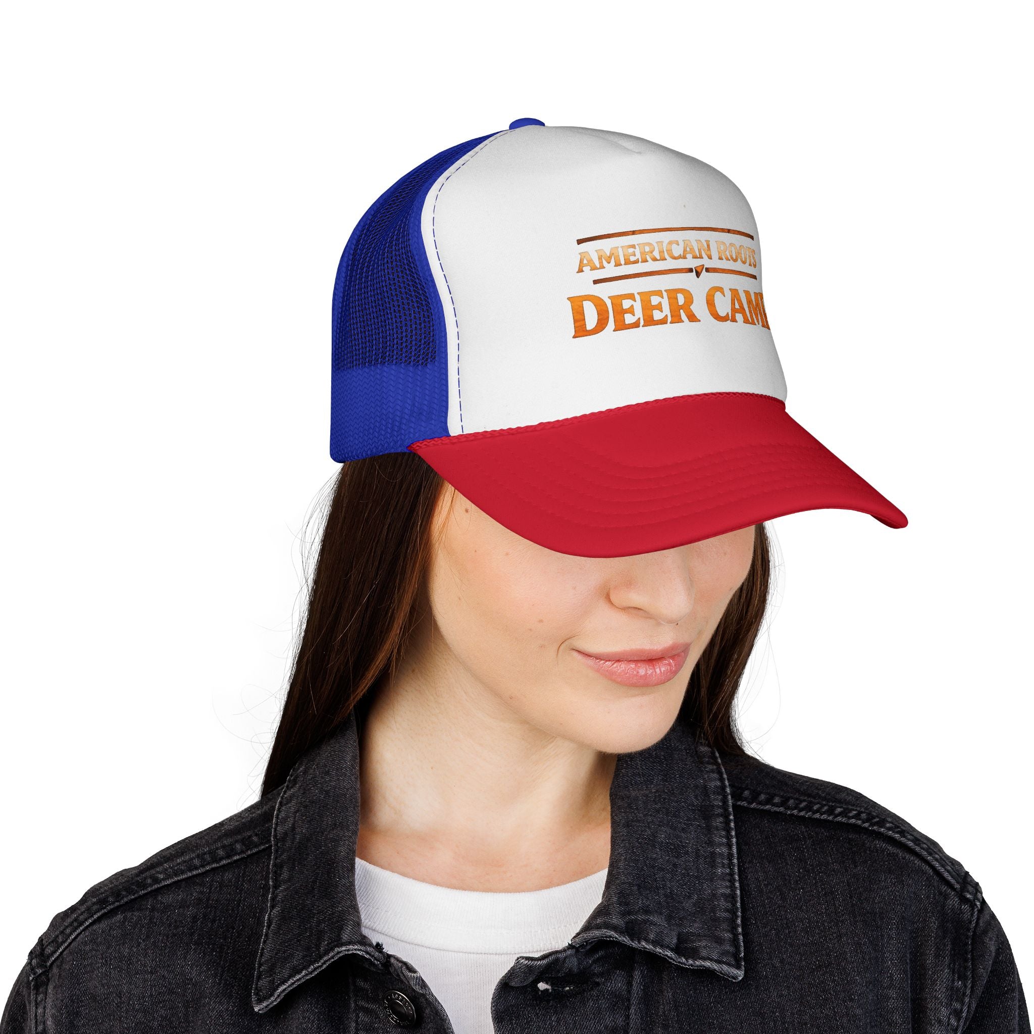 Deer Camp Trucker Hat — "American Roots" Vintage Hunting Cap