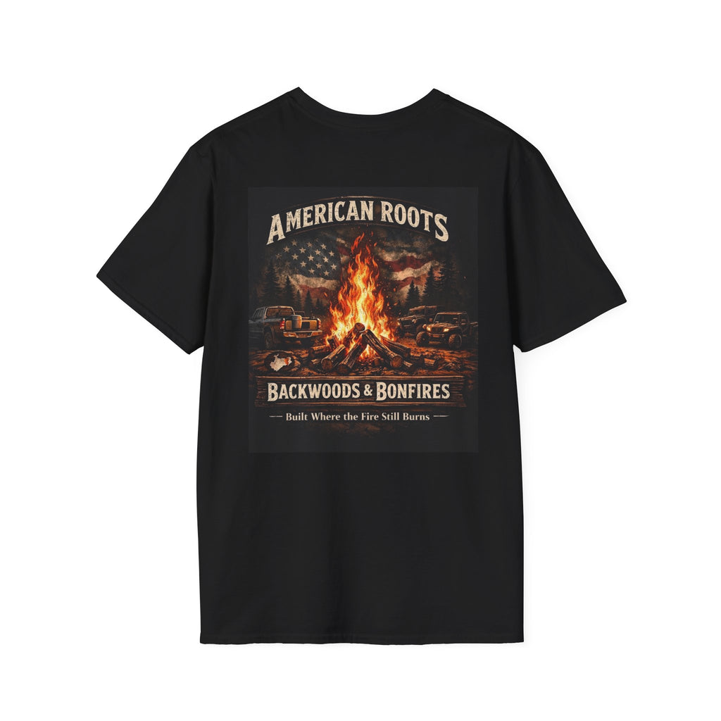 American Roots Campfire T-Shirt — Backwoods & Bonfires Graphic Tee