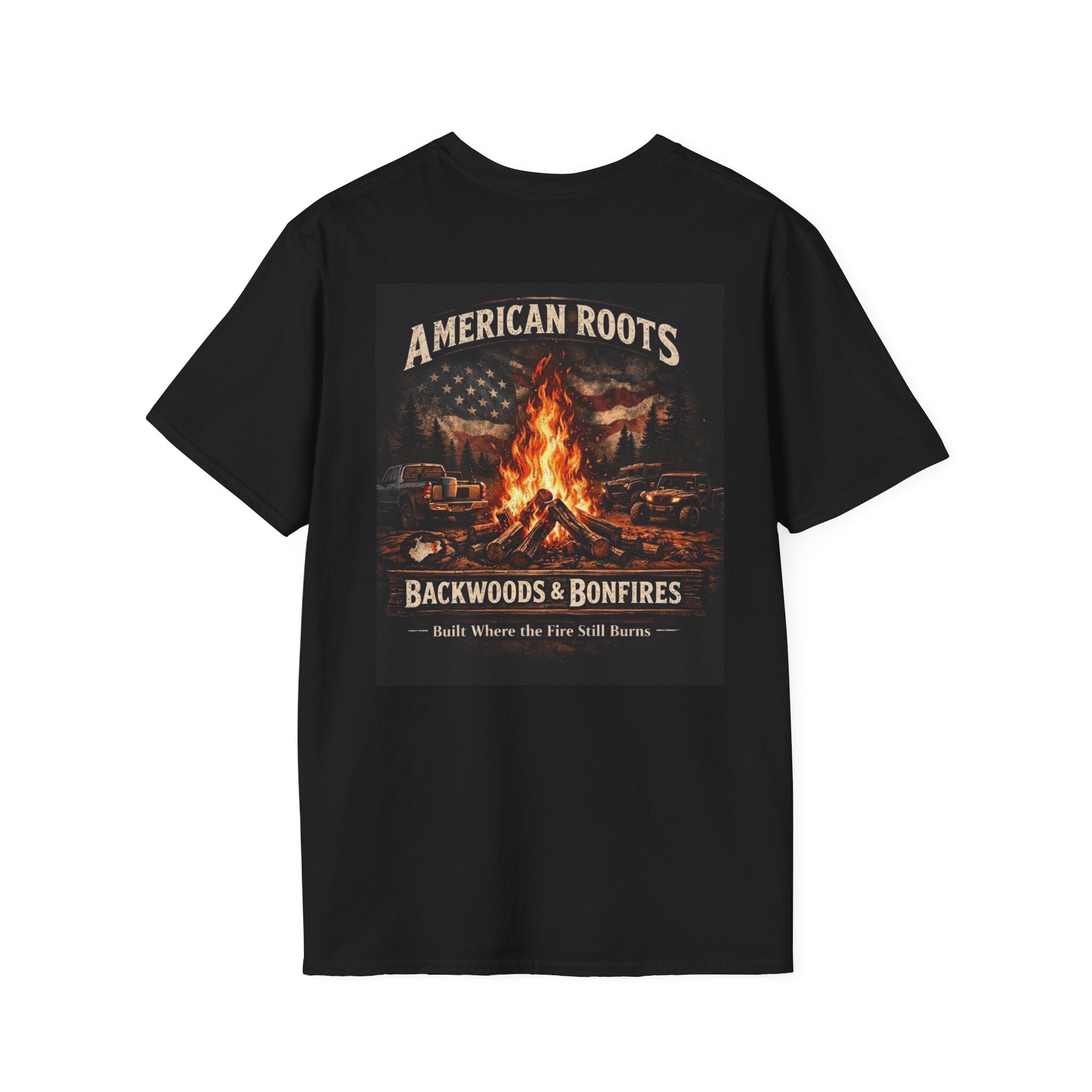 American Roots Campfire T-Shirt — Backwoods & Bonfires Graphic Tee