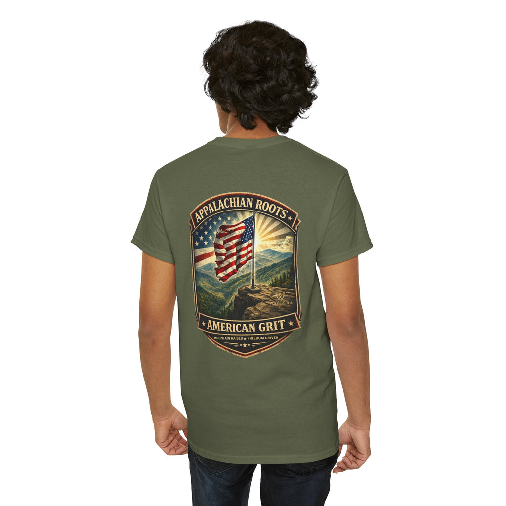 Appalachian Roots T‑Shirt — American Grit Flag Graphic Tee