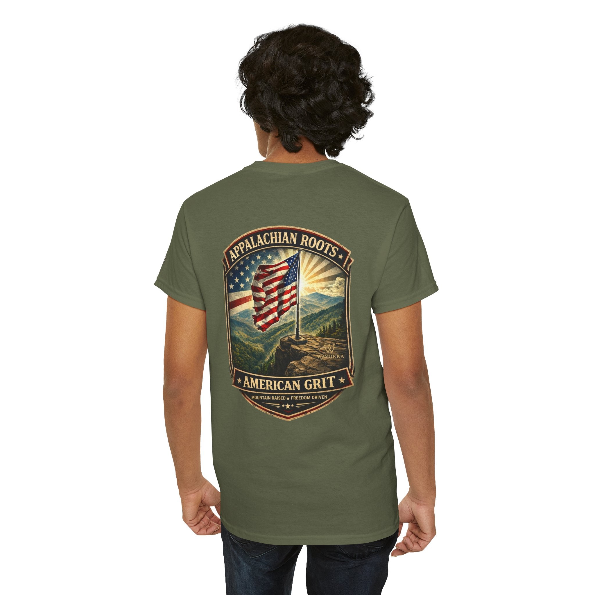 Appalachian Roots T‑Shirt — American Grit Flag Graphic Tee