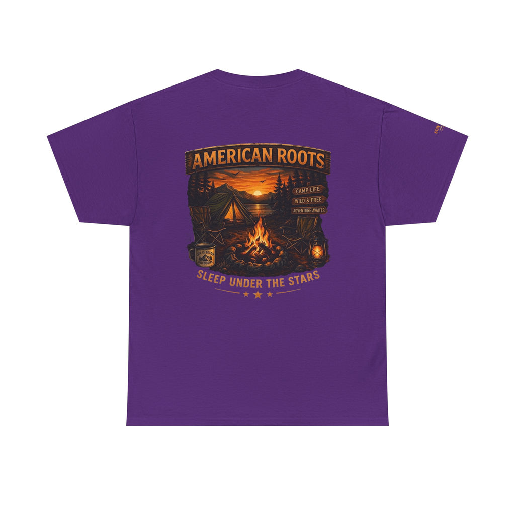 Camping T-Shirt — "American Roots: Sleep Under the Stars" Outdoor Tee
