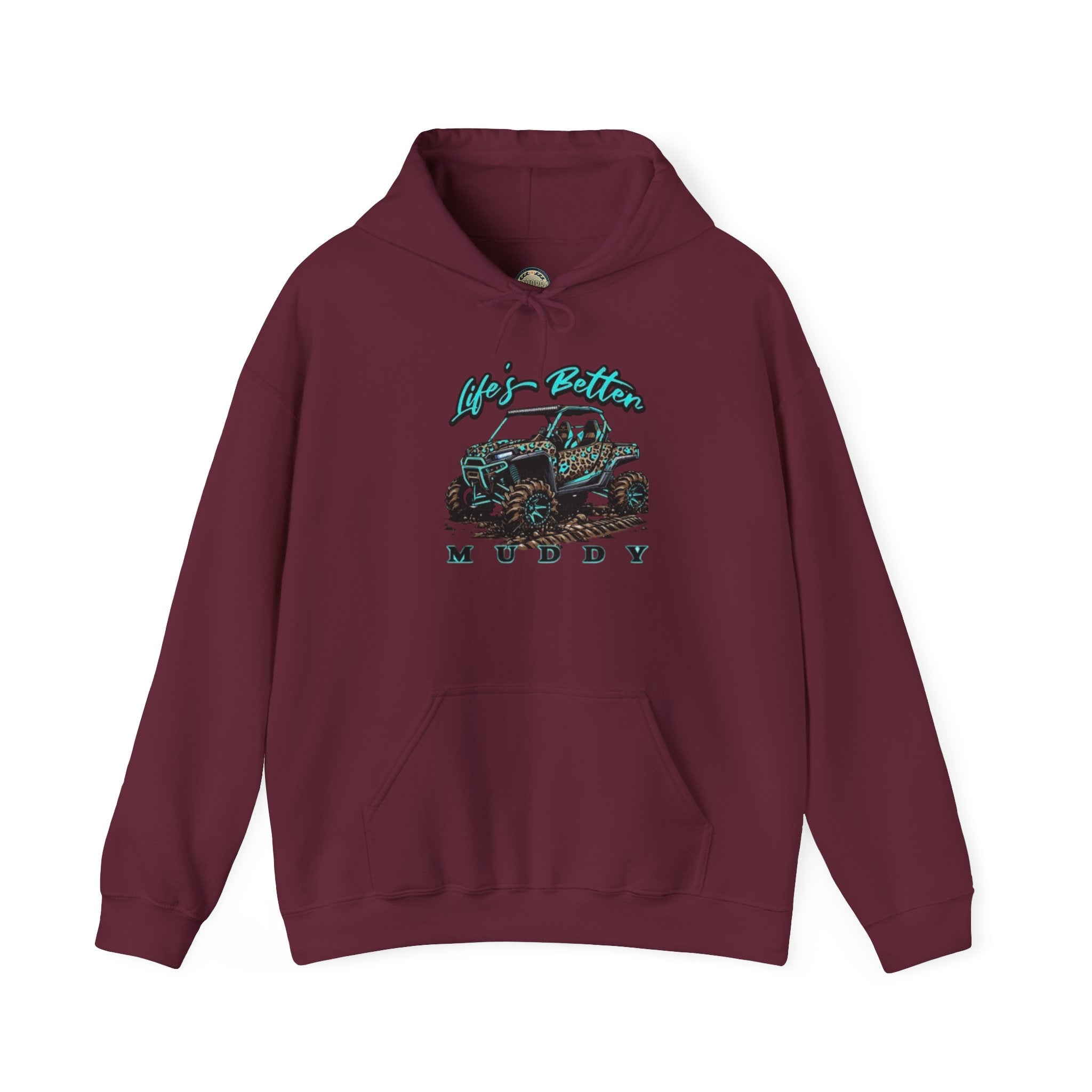 Muddy Off-Road Truck Hoodie — Life's Better Muddy Graphic Pullover