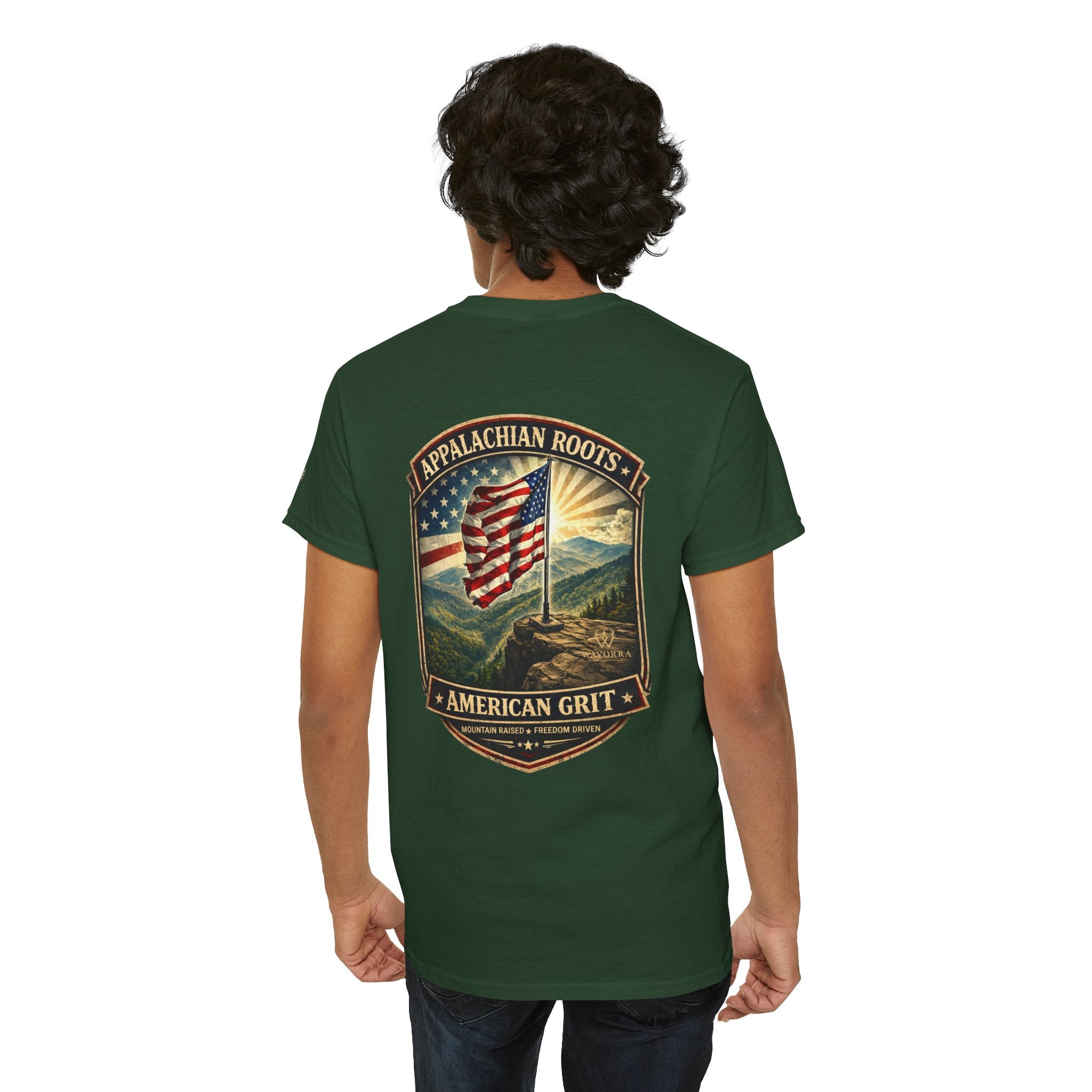 Appalachian Roots T‑Shirt — American Grit Flag Graphic Tee