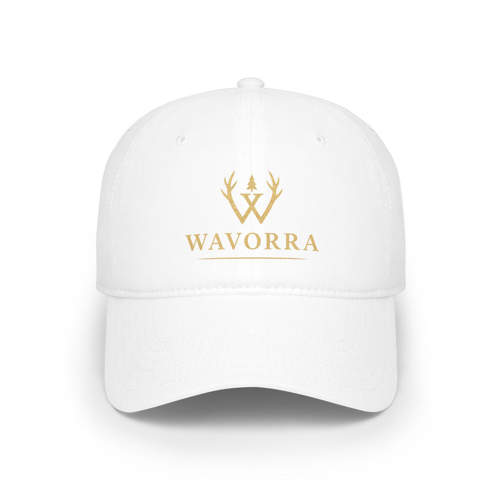 Wavorra Logo Low Profile Baseball Cap — Classic Outdoor Emblem Hat