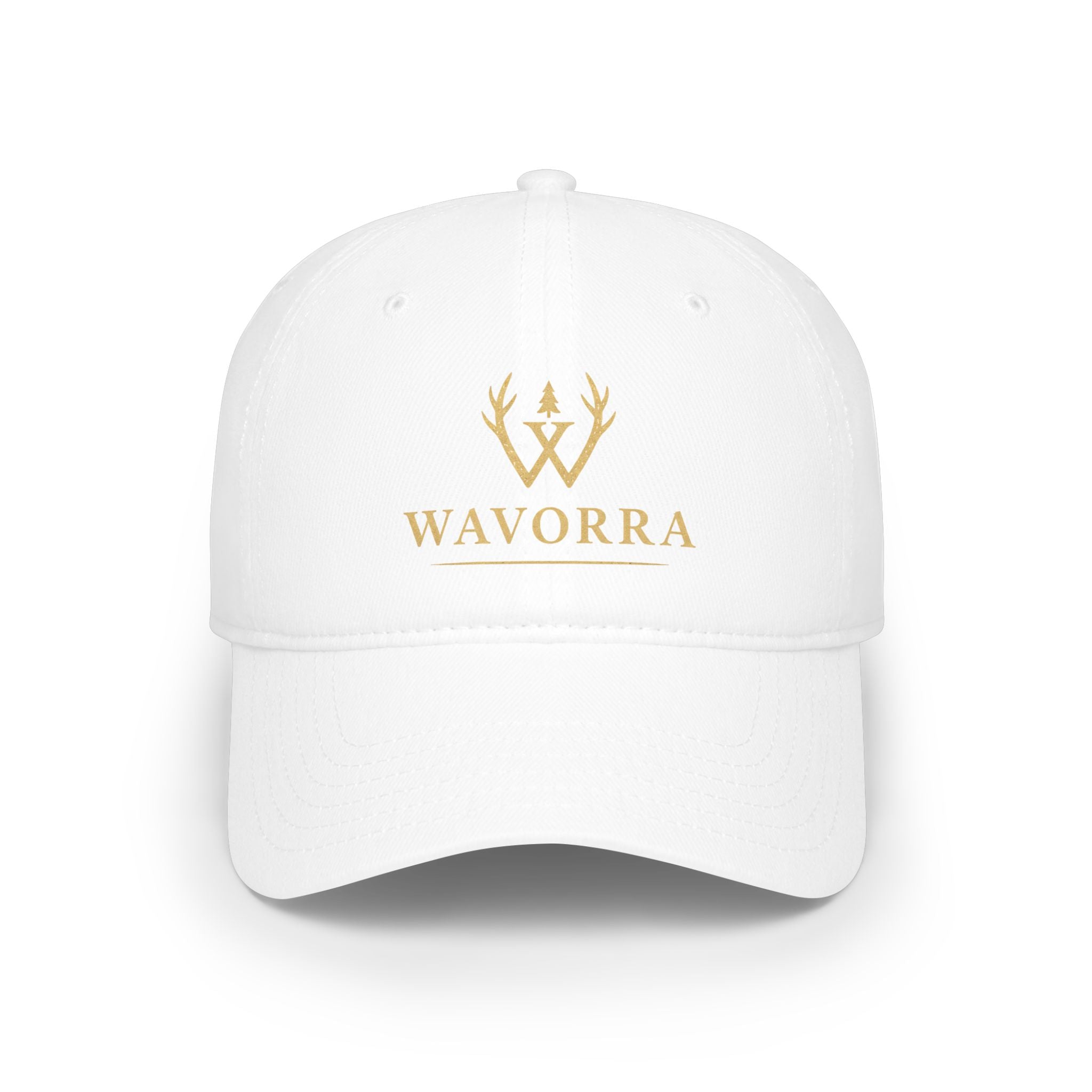 Wavorra Logo Low Profile Baseball Cap — Classic Outdoor Emblem Hat
