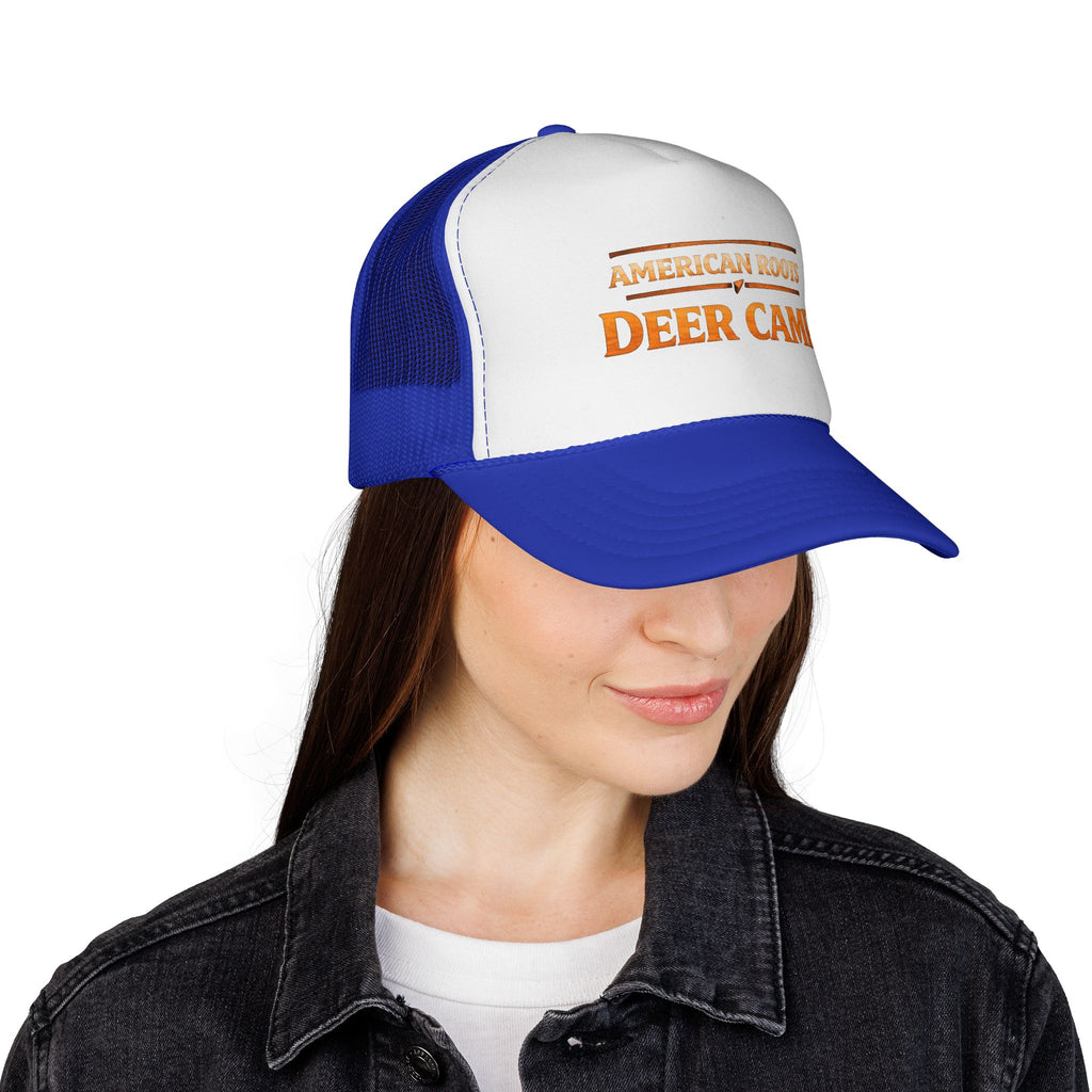 Deer Camp Trucker Hat — "American Roots" Vintage Hunting Cap