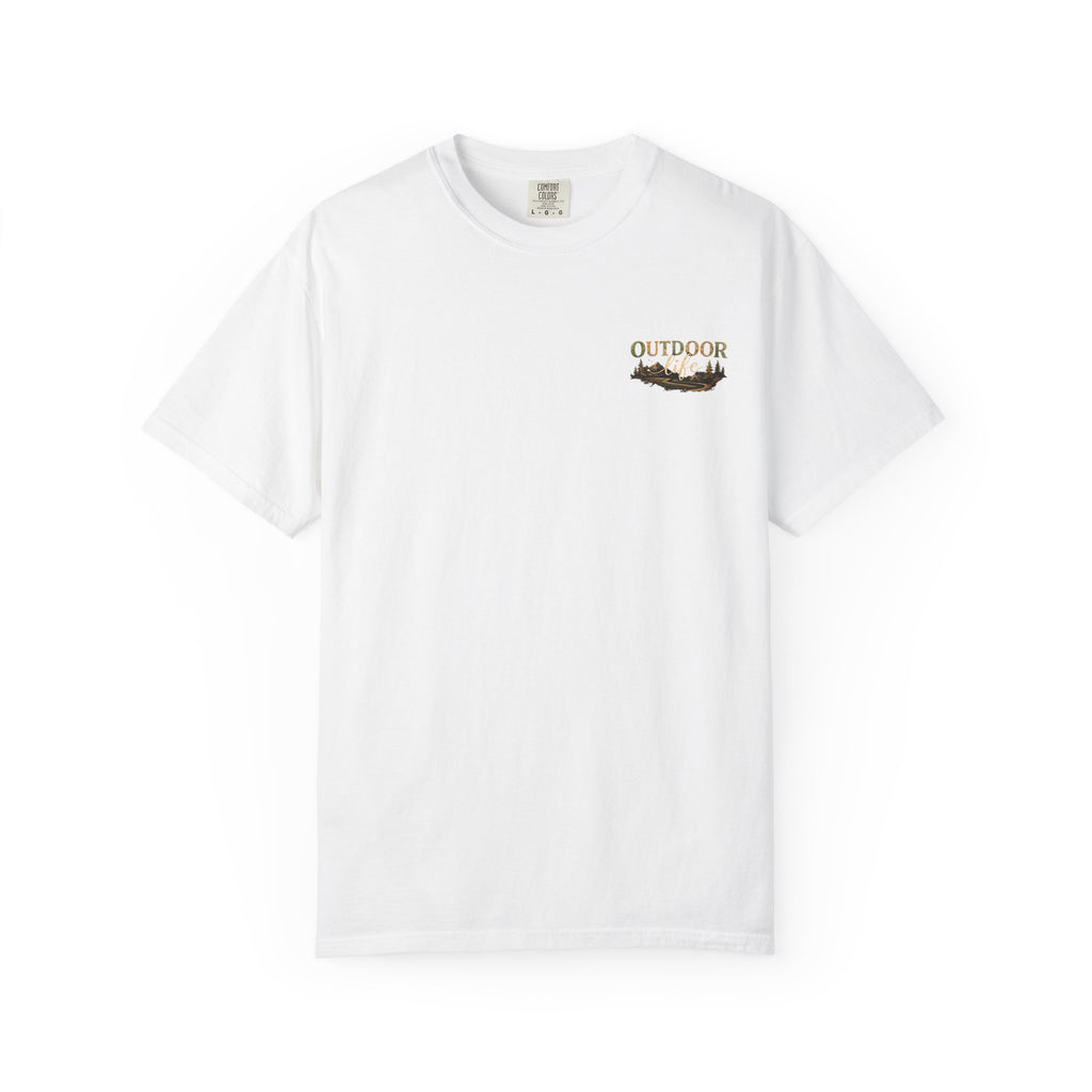 Backwoods & Bonfires T-Shirt — Outdoor Campfire Graphic Tee