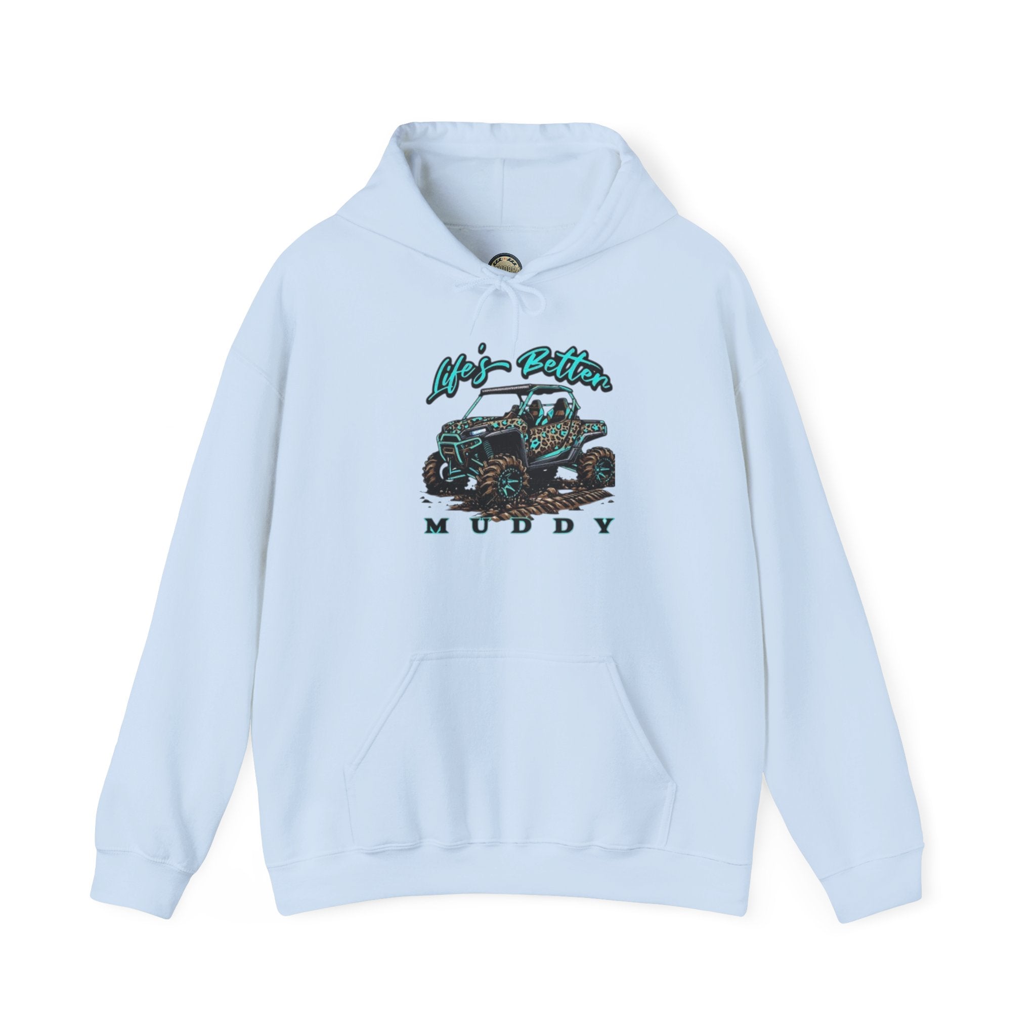Muddy Off-Road Truck Hoodie — Life's Better Muddy Graphic Pullover