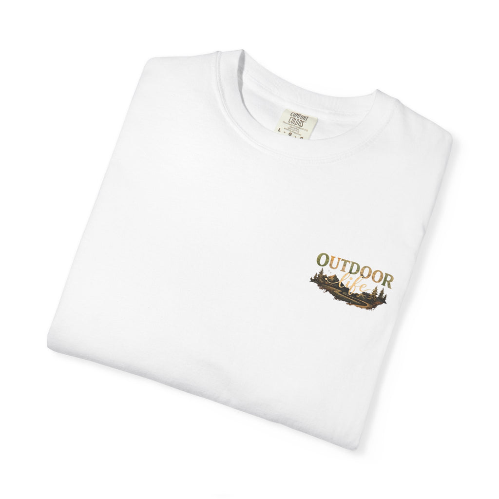 Backwoods & Bonfires T-Shirt — Outdoor Campfire Graphic Tee