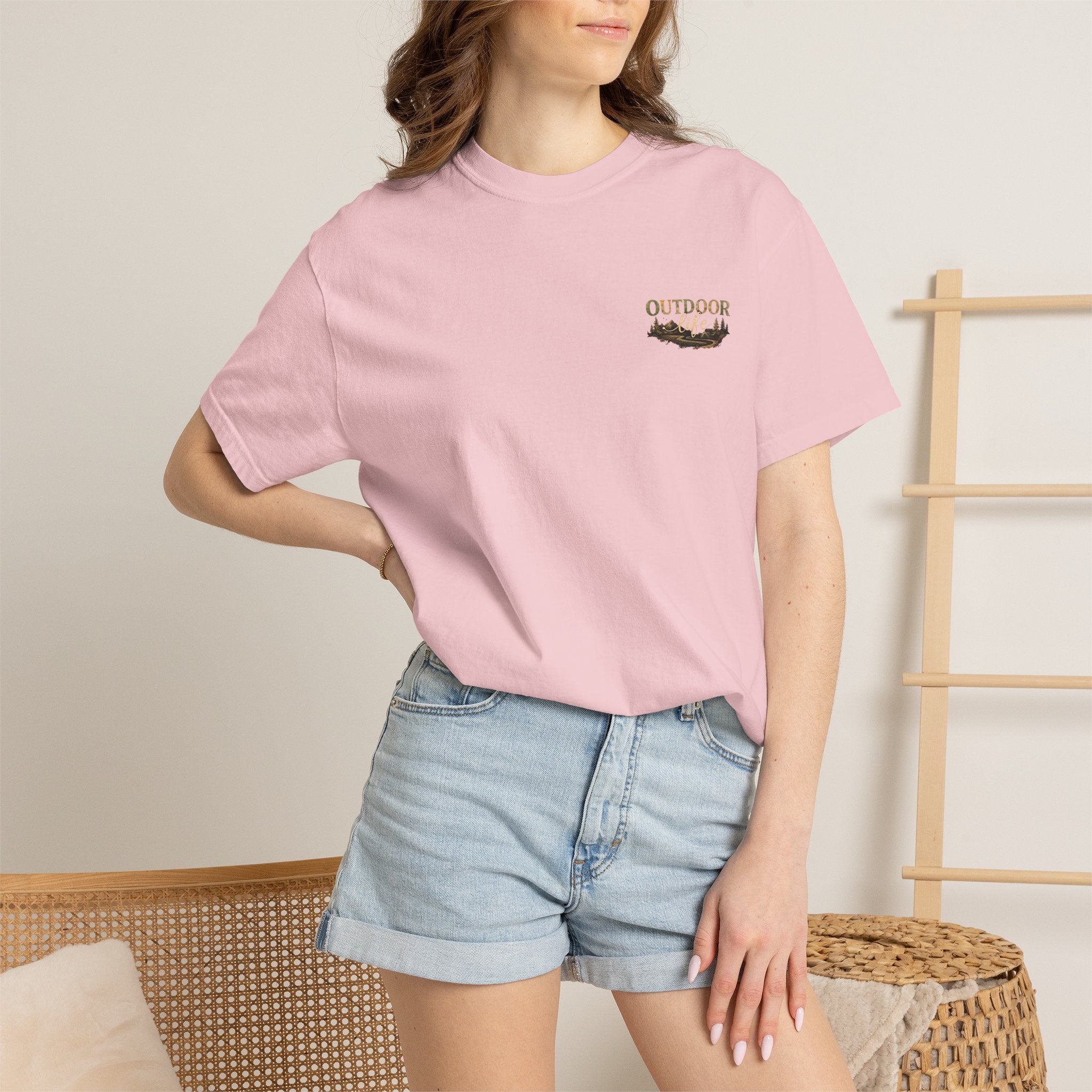 Backwoods & Bonfires T-Shirt — Outdoor Campfire Graphic Tee