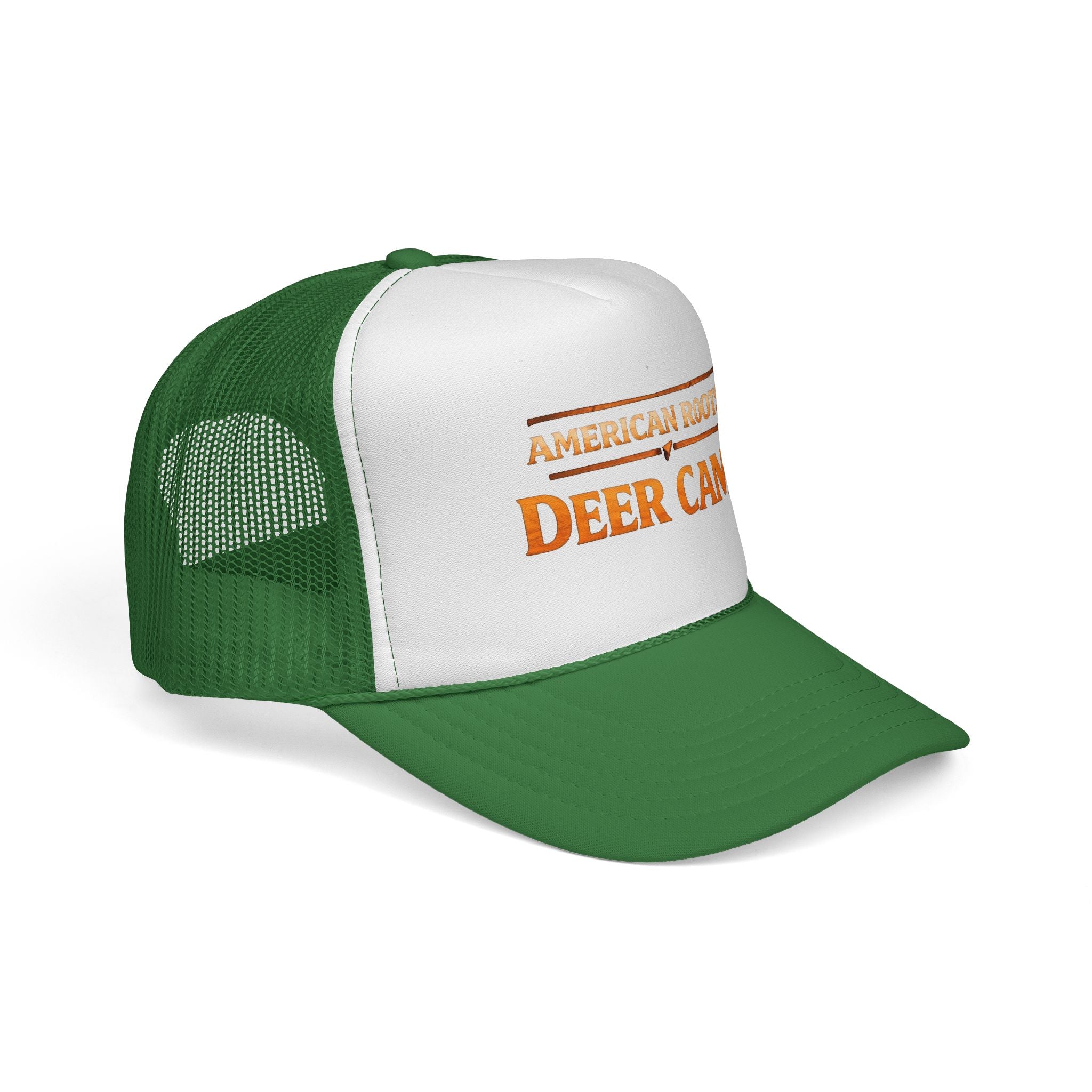 Deer Camp Trucker Hat — "American Roots" Vintage Hunting Cap