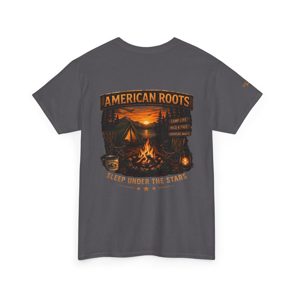 Camping T-Shirt — "American Roots: Sleep Under the Stars" Outdoor Tee