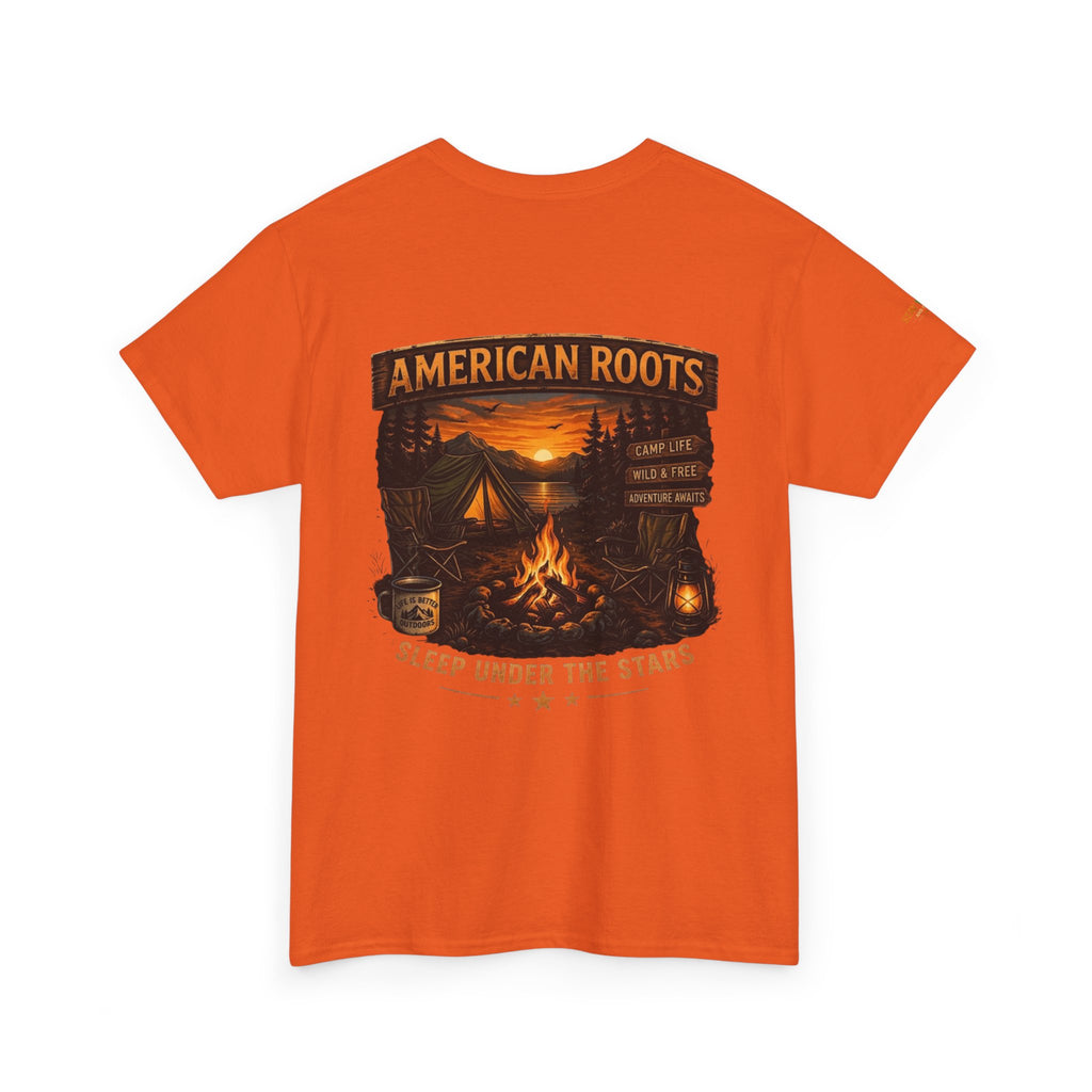 Camping T-Shirt — "American Roots: Sleep Under the Stars" Outdoor Tee