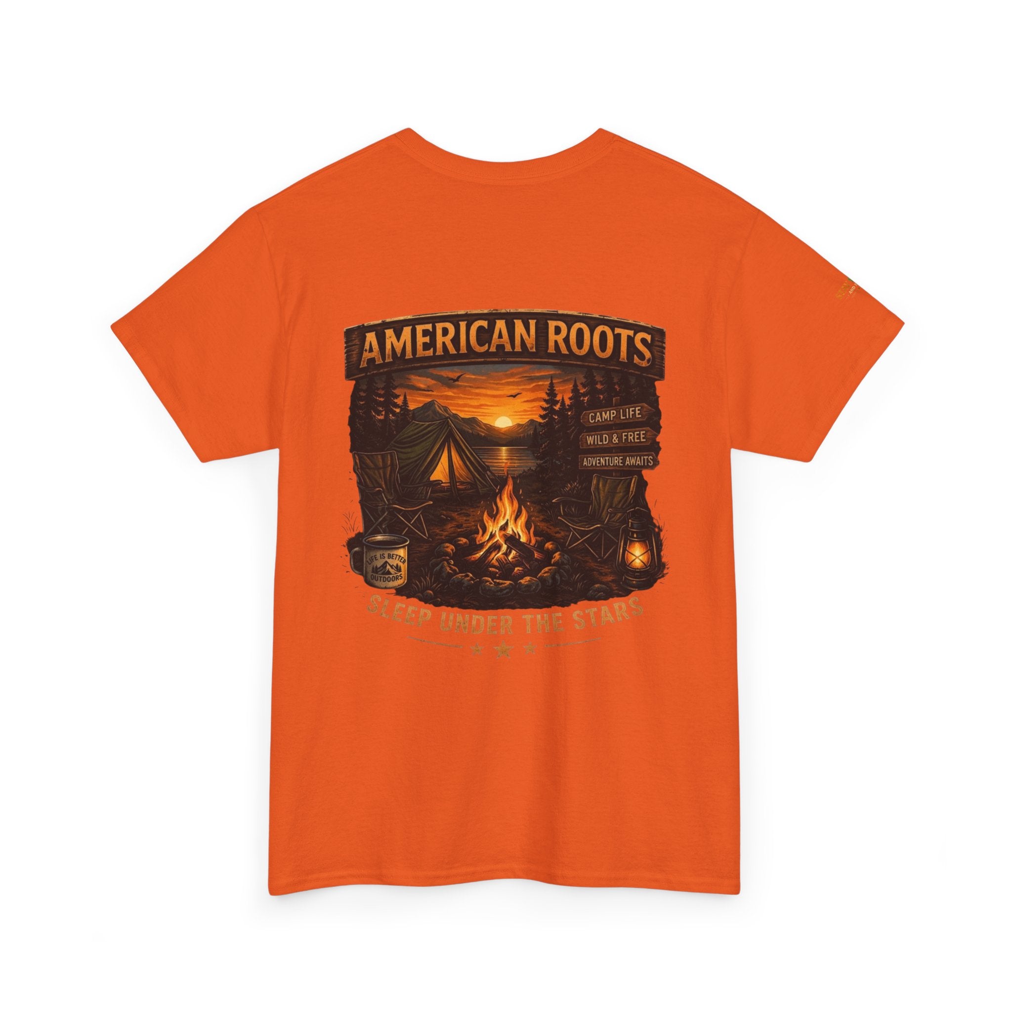 Camping T-Shirt — "American Roots: Sleep Under the Stars" Outdoor Tee